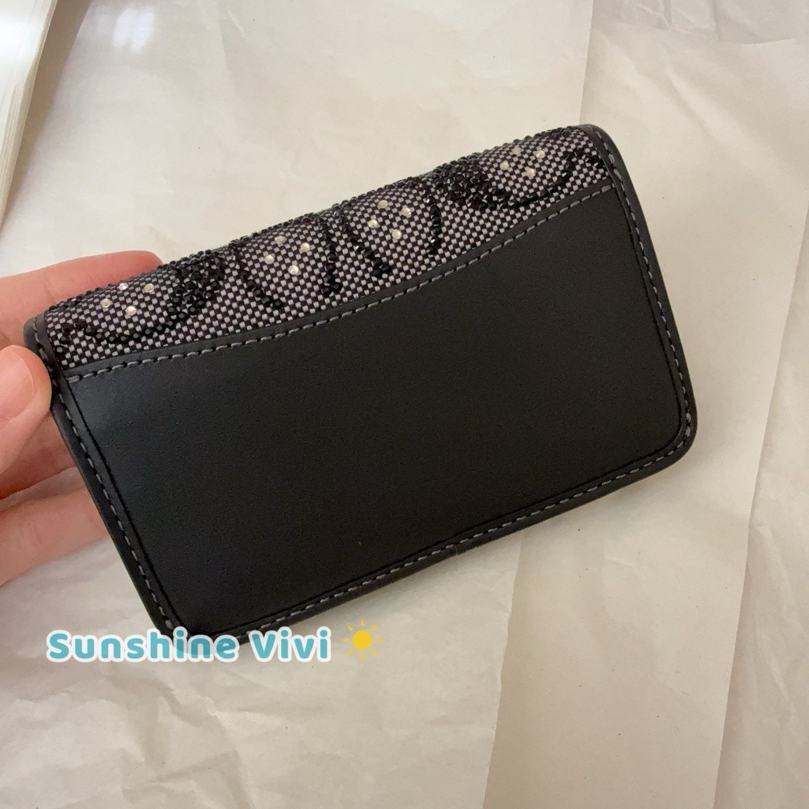 Coach NWT Coach Essential Slim Card Case Crystal CCD16 Black Size ONE SIZE - 4 Thumbnail