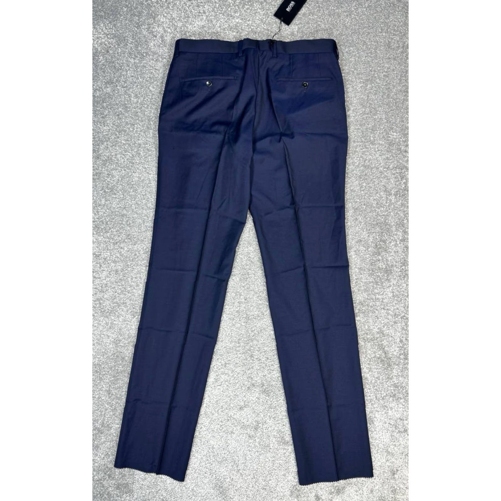 Hugo Boss Hugo Boss Dress Pants Mens 34 Blue Virgin Wool Low Rise Straight Leg Business Size US 34 / EU 50 - 2 Thumbnail
