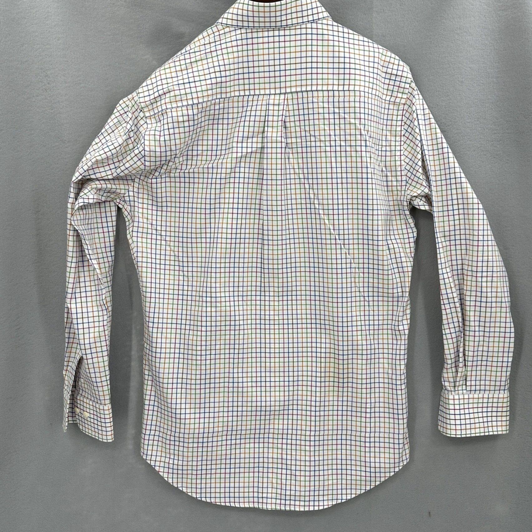 Peter Millar Peter Millar Shirt Mens Medium Windowpane Check Button Front Long White Size US M / EU 48-50 / 2 - 5 Thumbnail