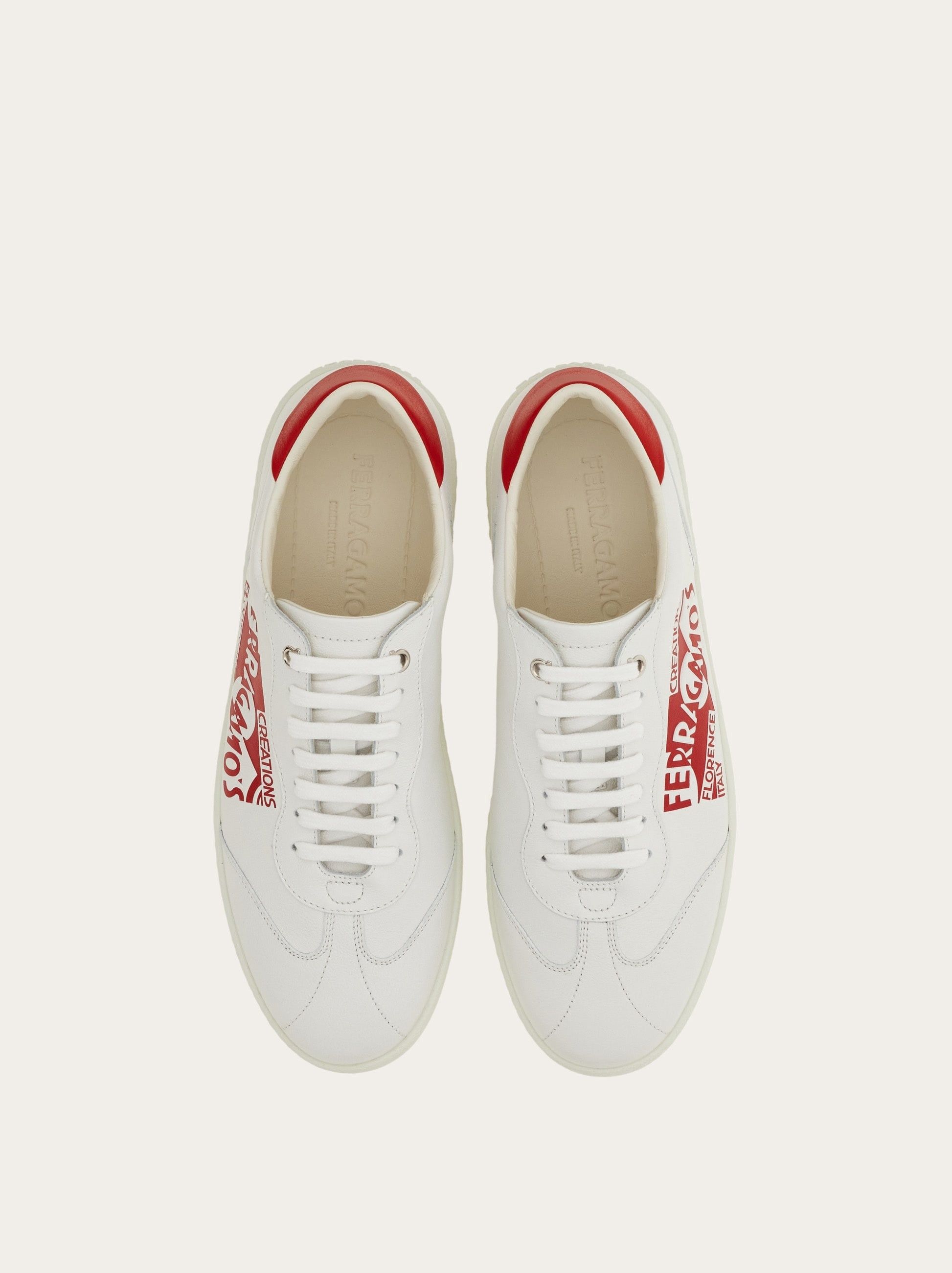 Salvatore Ferragamo o1s1rm0126 Low-Top Sneakers in White/Red Size US 9 / EU 42 - 2 Thumbnail