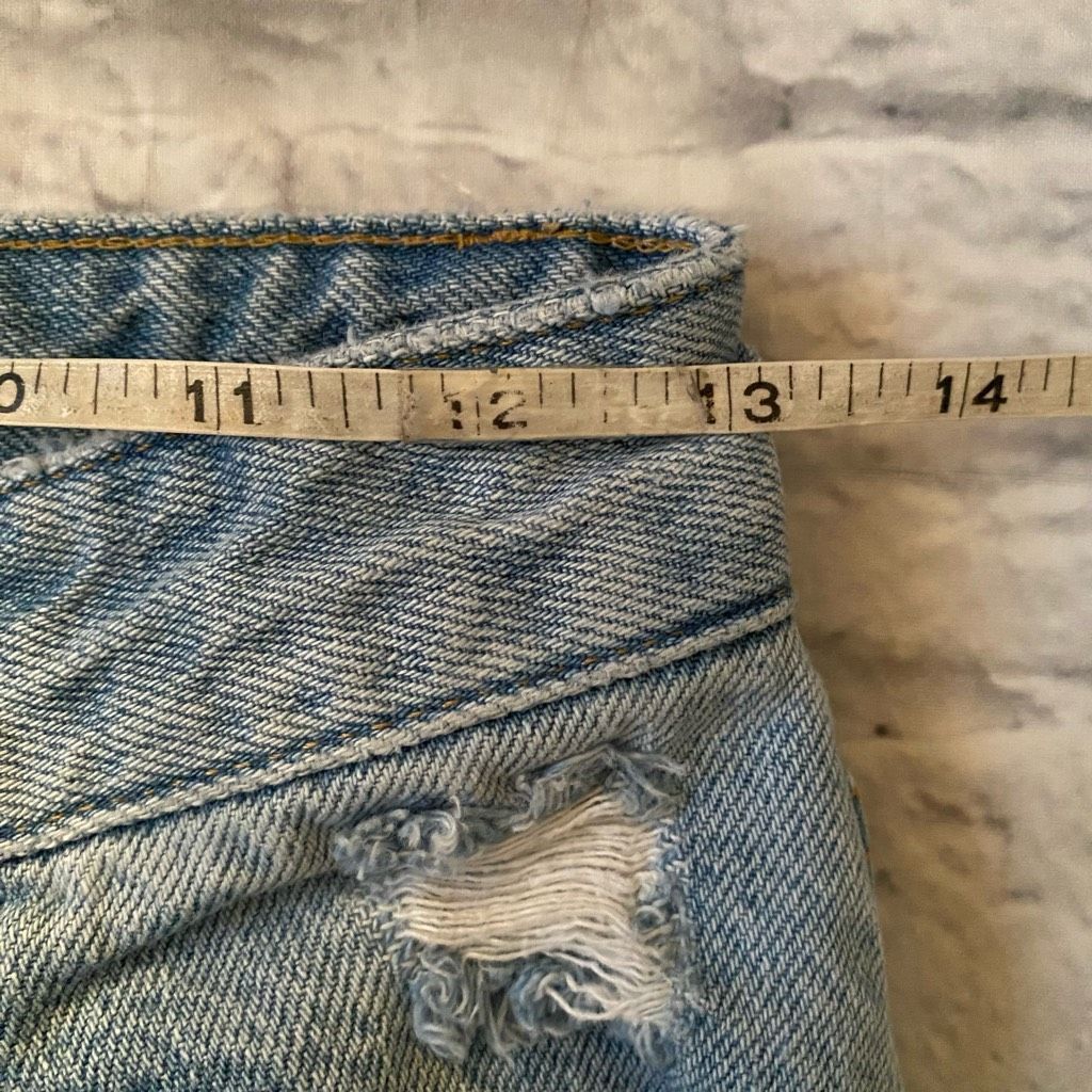 H&M H&M women 4 100% cotton button fly ripped blue jeans Size 27" / US 4 / IT 40 - 9 Thumbnail