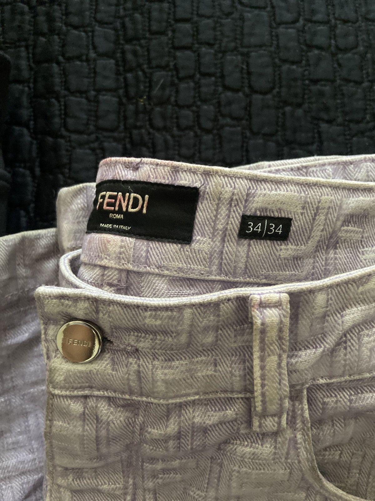 Fendi Fendi FF Monogram Denim Pants Size US 34 / EU 50 - 2 Thumbnail
