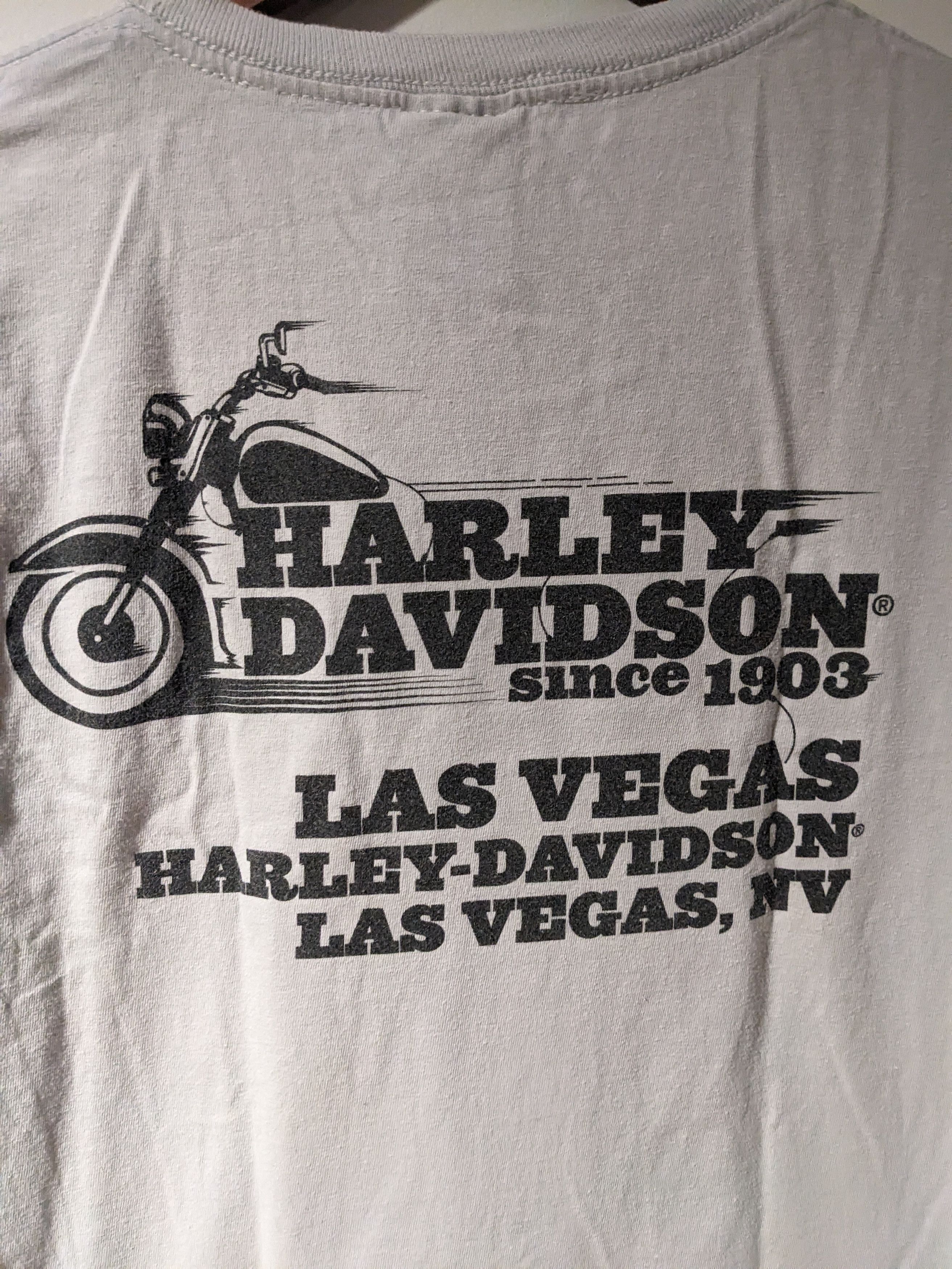 Harley Davidson × Vintage Vintage 2010 Harley Davidson Motorcycle Pin Up Vegas T-Shirt Size US L / EU 52-54 / 3 - 8 Thumbnail