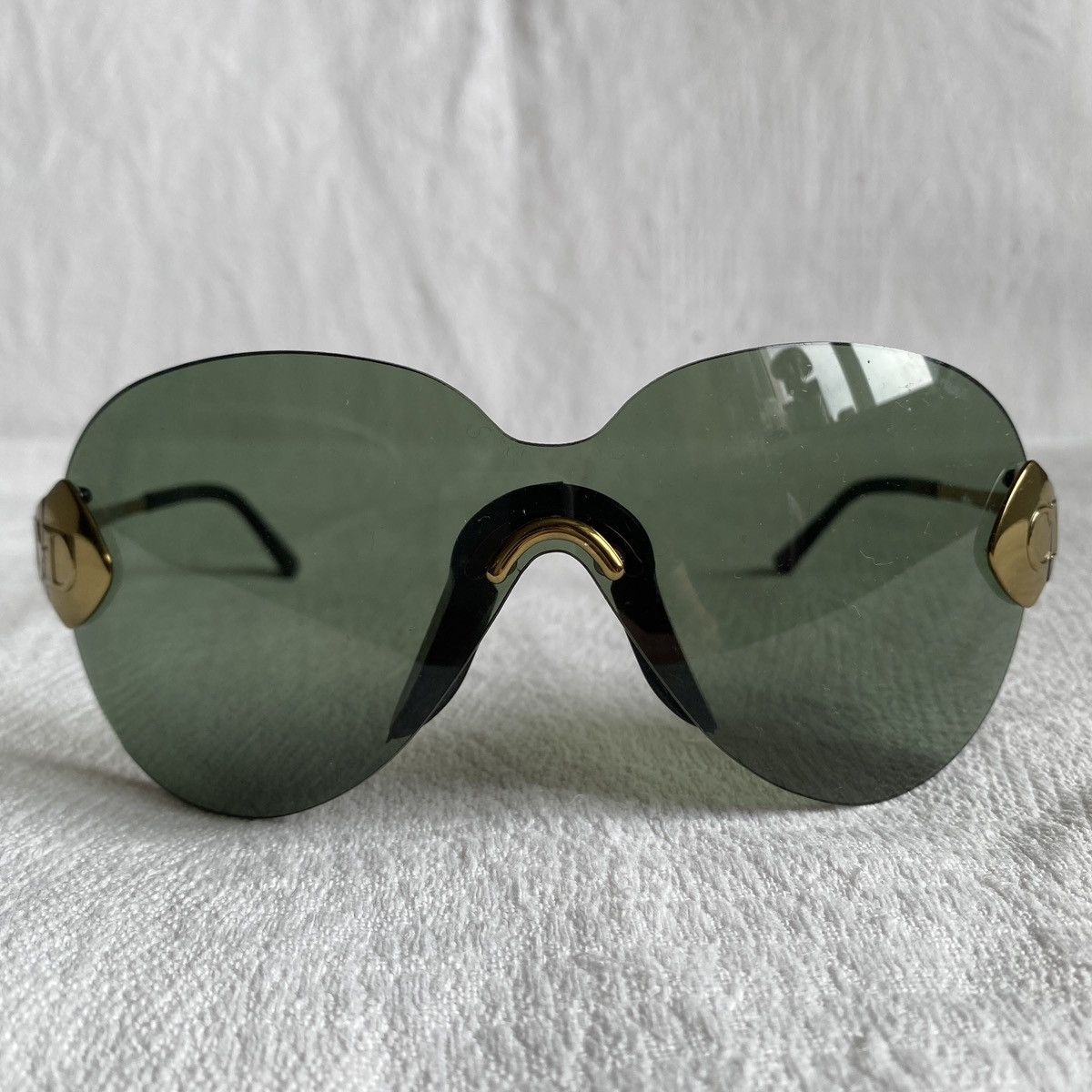 Dior Christian Dior John Galliano Pilot Rimless Shield Sunglasses Size ONE SIZE - 3 Thumbnail