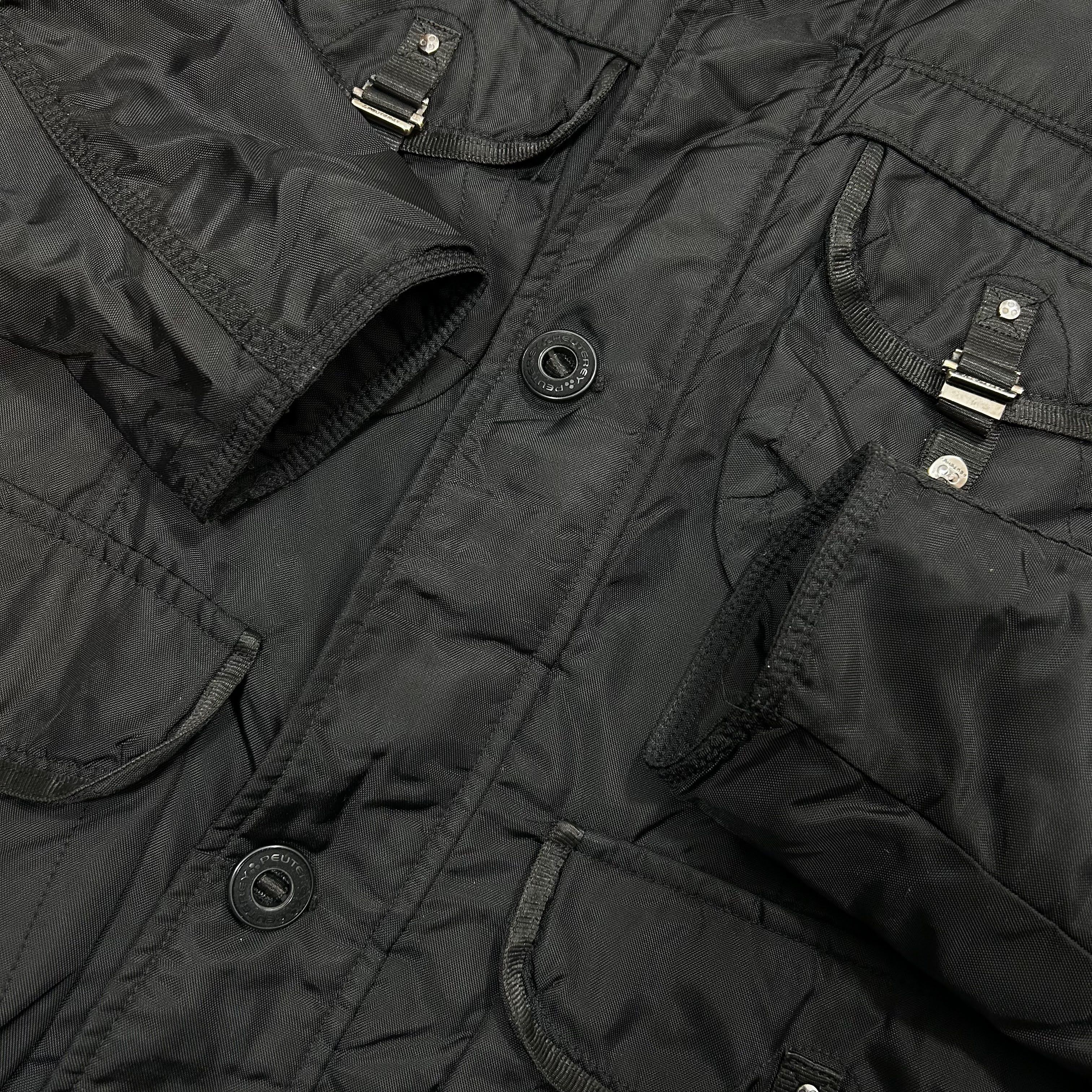 Peuterey Black Nylon Down Filled Fitted Jacket Medium
