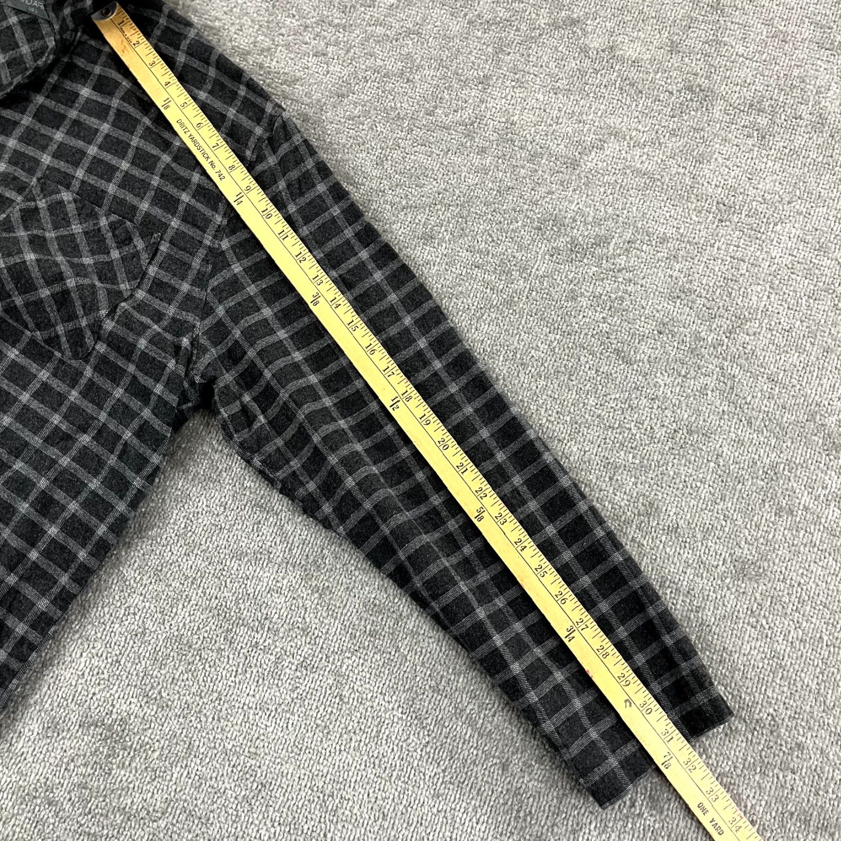 Vintage DAVID ARCHY Shirt Mens L Gray Plaid Relaxed Lounge Button Up Long Sleeve Shirt Size US L / EU 52-54 / 3 - 5 Thumbnail