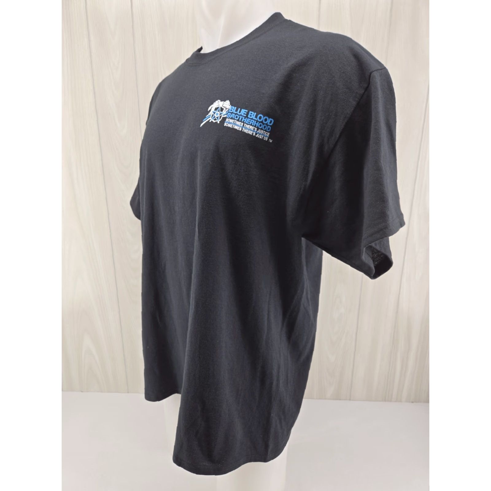 Port & Company VINTAGE Blue Blood Brotherhood Police T Shirt XL Black Size US XL / EU 56 / 4 - 4 Thumbnail