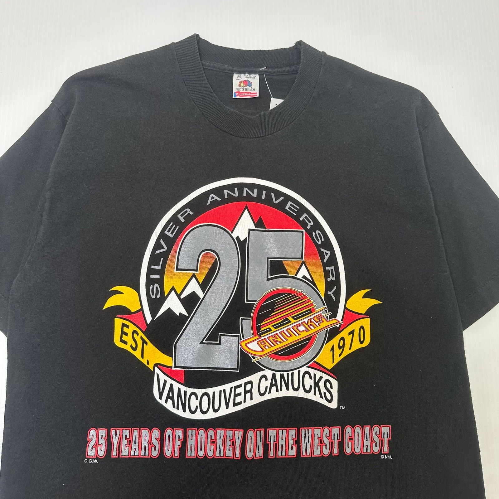 Fruit Of The Loom 1995 Vancouver Canucks 25th Anniversary Graphic Tee M Size US M / EU 48-50 / 2 - 3 Thumbnail