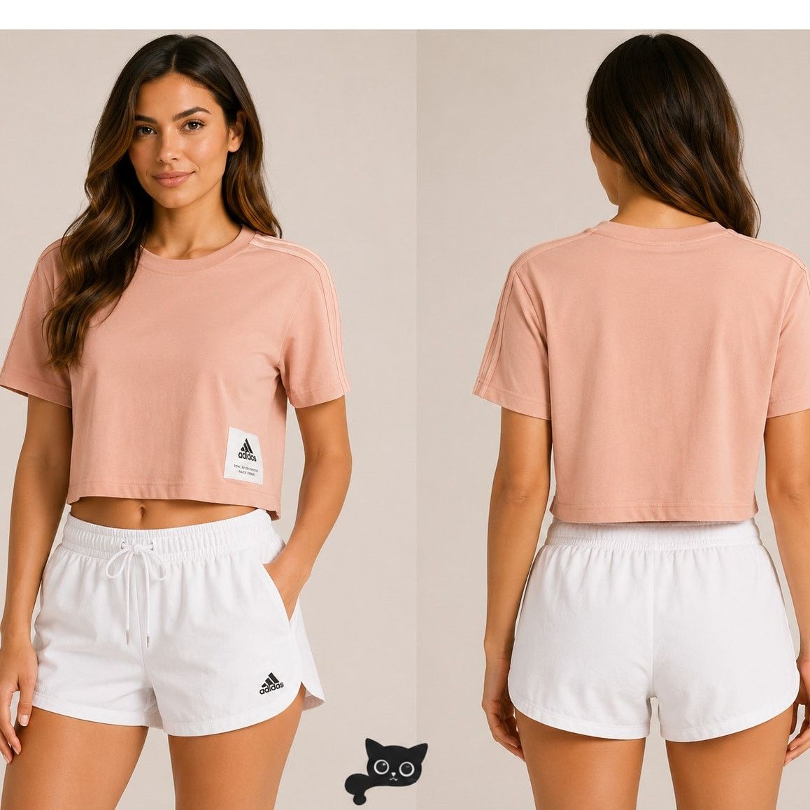 Adidas Adidas Peach Boyfriend Short Sleeve Crew Crop Tee XS Size XS / US 0-2 / IT 36-38 - 3 Thumbnail