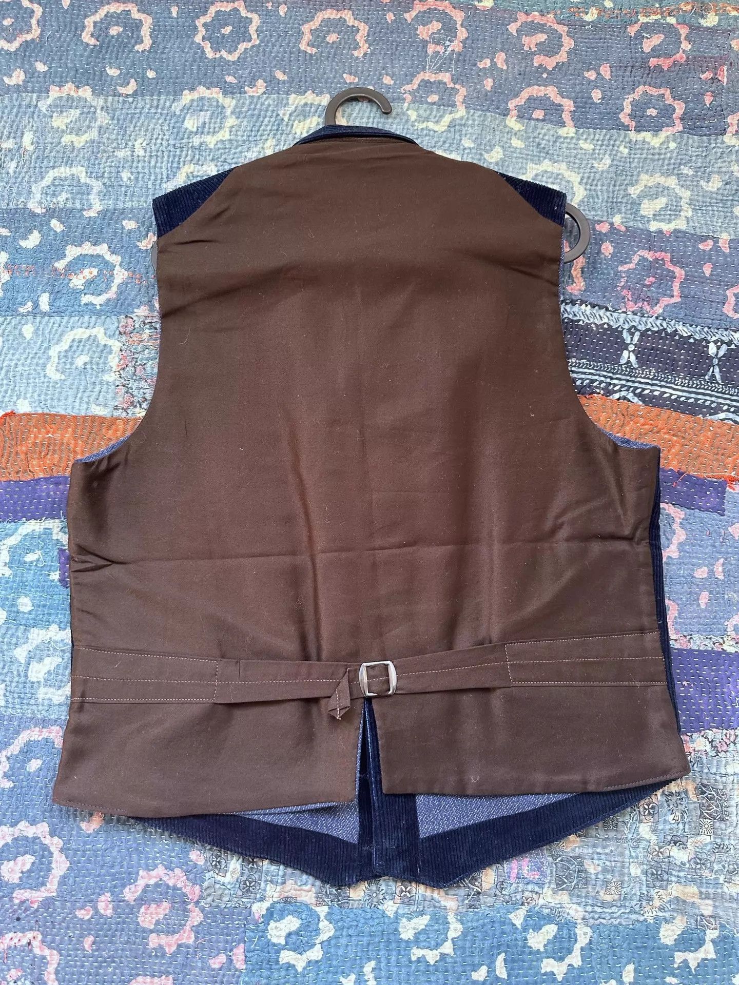 Mister Freedom mister freedom 00s indigo dyed corduroy French work vest 38 Size US XXS / EU 40 - 2 Thumbnail
