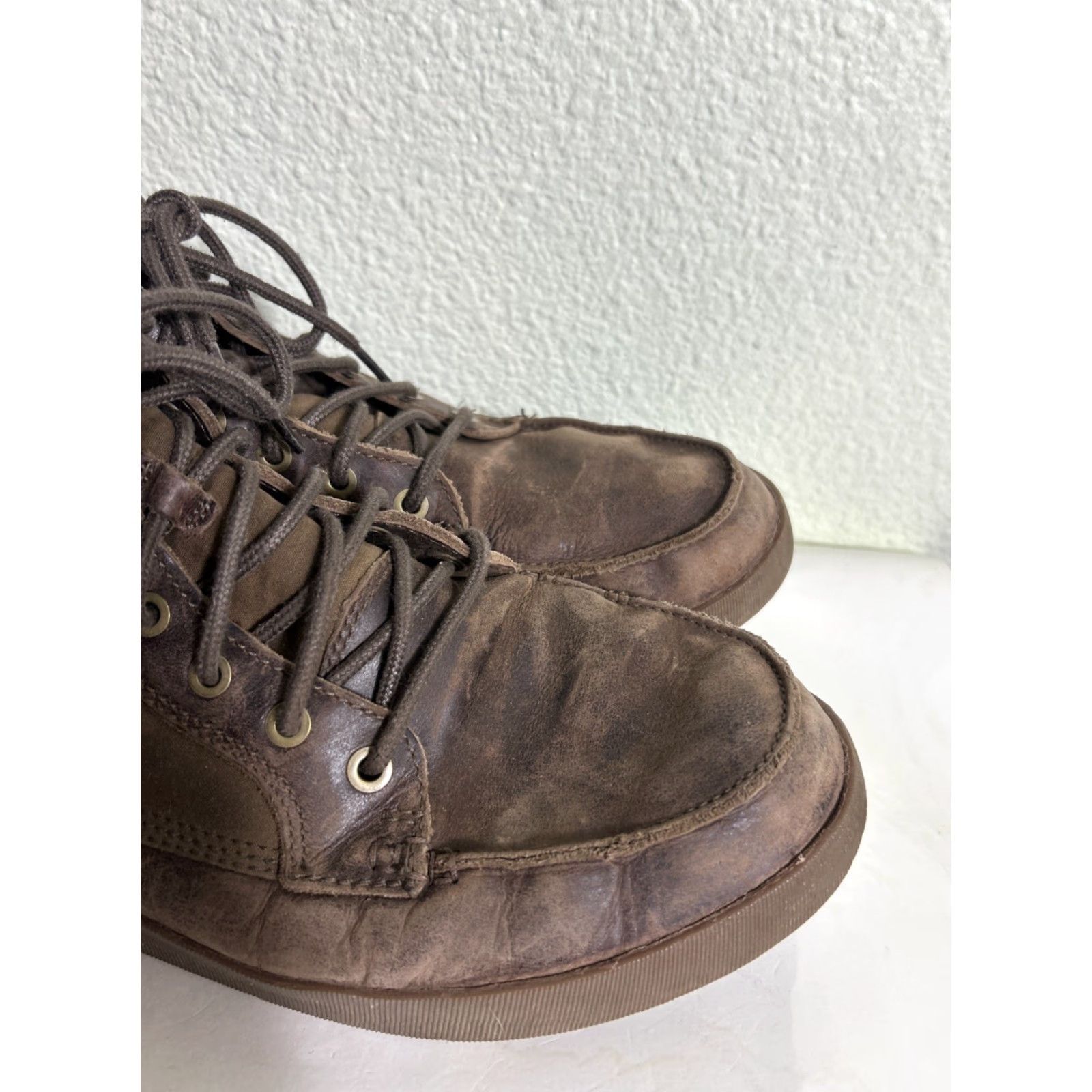 Olukai OluKai Molina Boots Mens Size 10.5 Leather Waterproof Ankle Biker Brown Tan Casual Fall Winter Spring Shoes Size US 11 / EU 44 - 2 Thumbnail