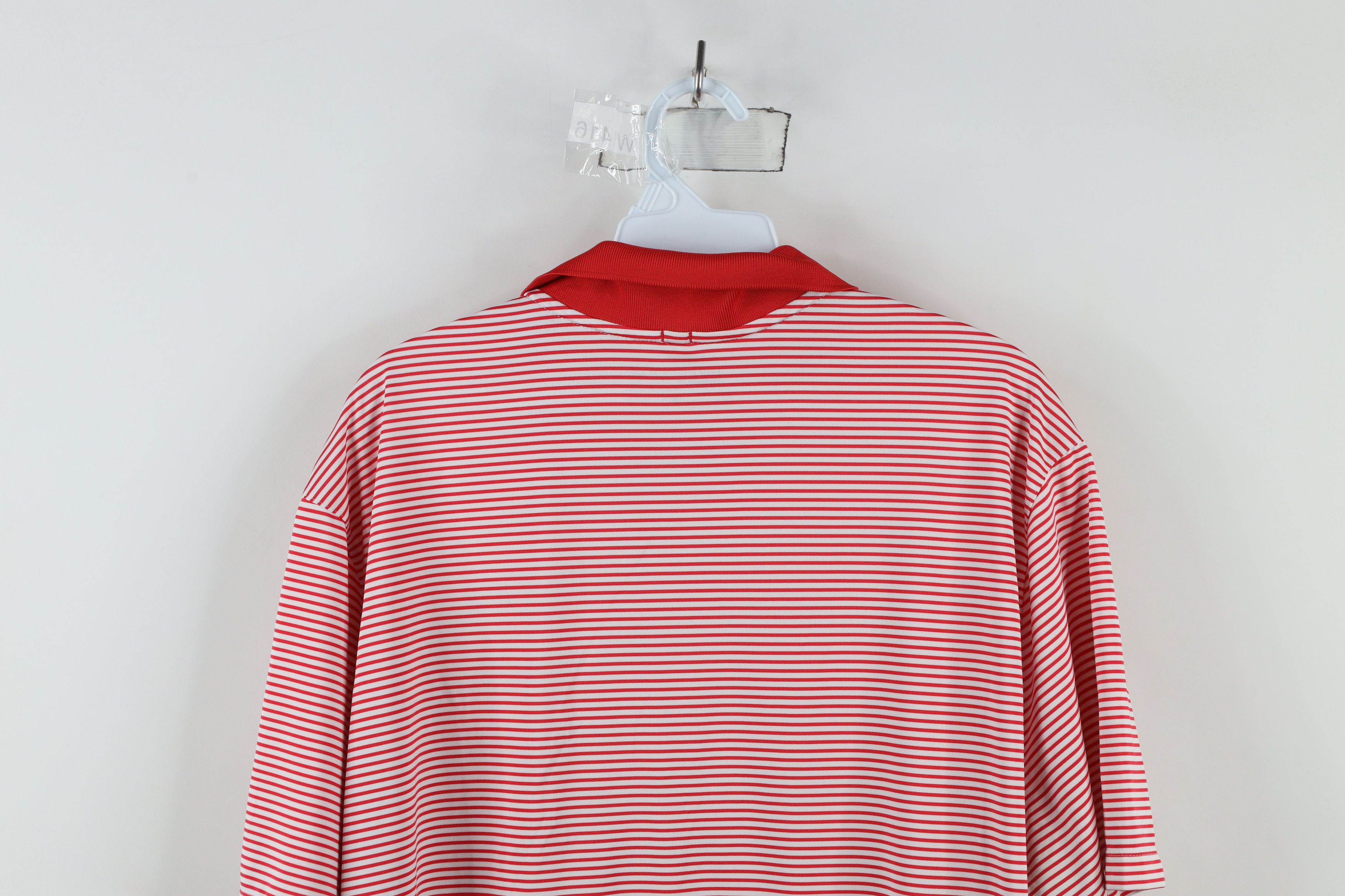 Nike × Vintage Nike Ohio State University Striped Collared Polo Shirt Red Size US XL / EU 56 / 4 - 12 Thumbnail