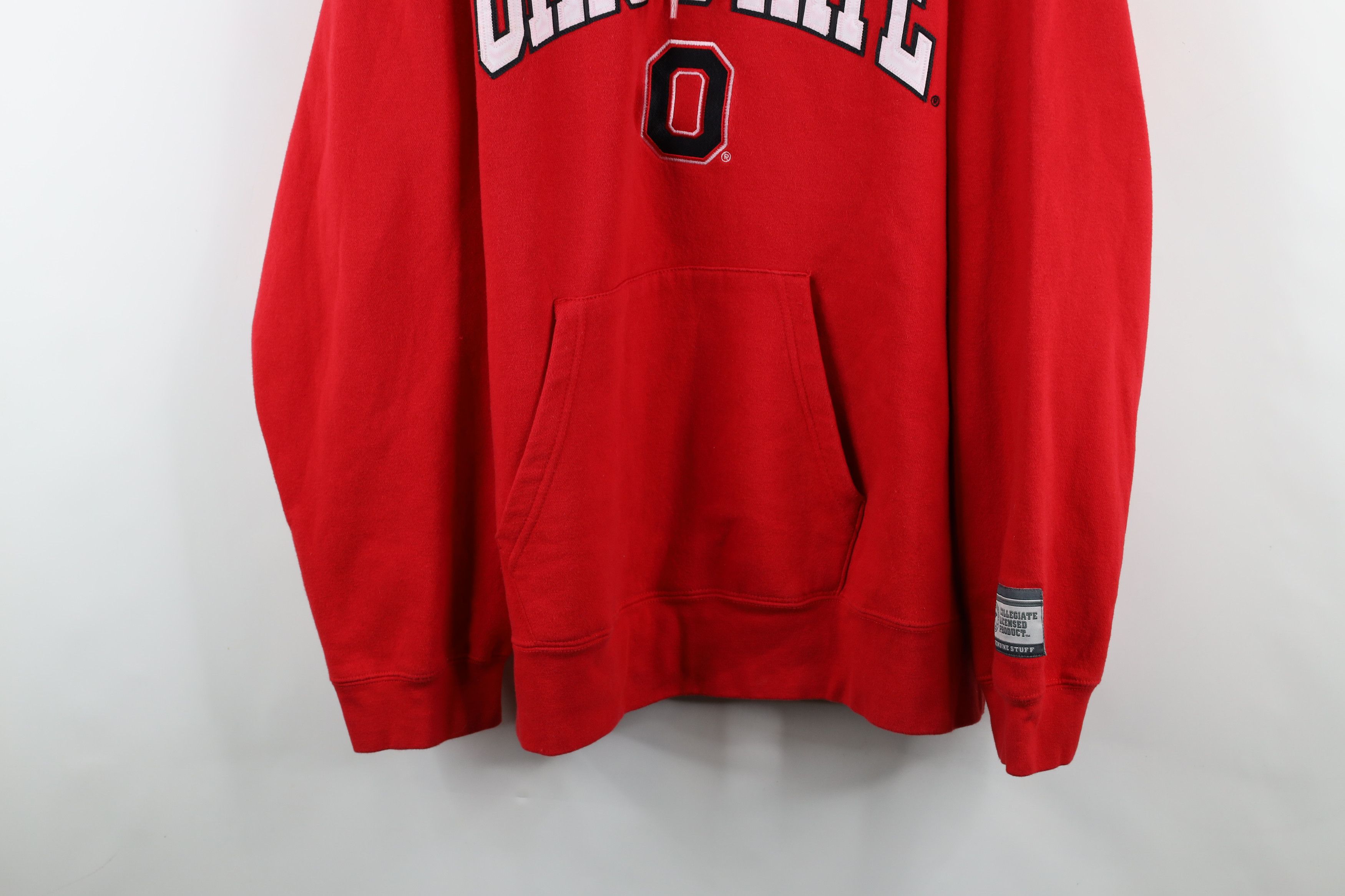 Vintage Vintage 90s Fit Ohio State University Hoodie Sweatshirt Red Size US XL / EU 56 / 4 - 3 Thumbnail