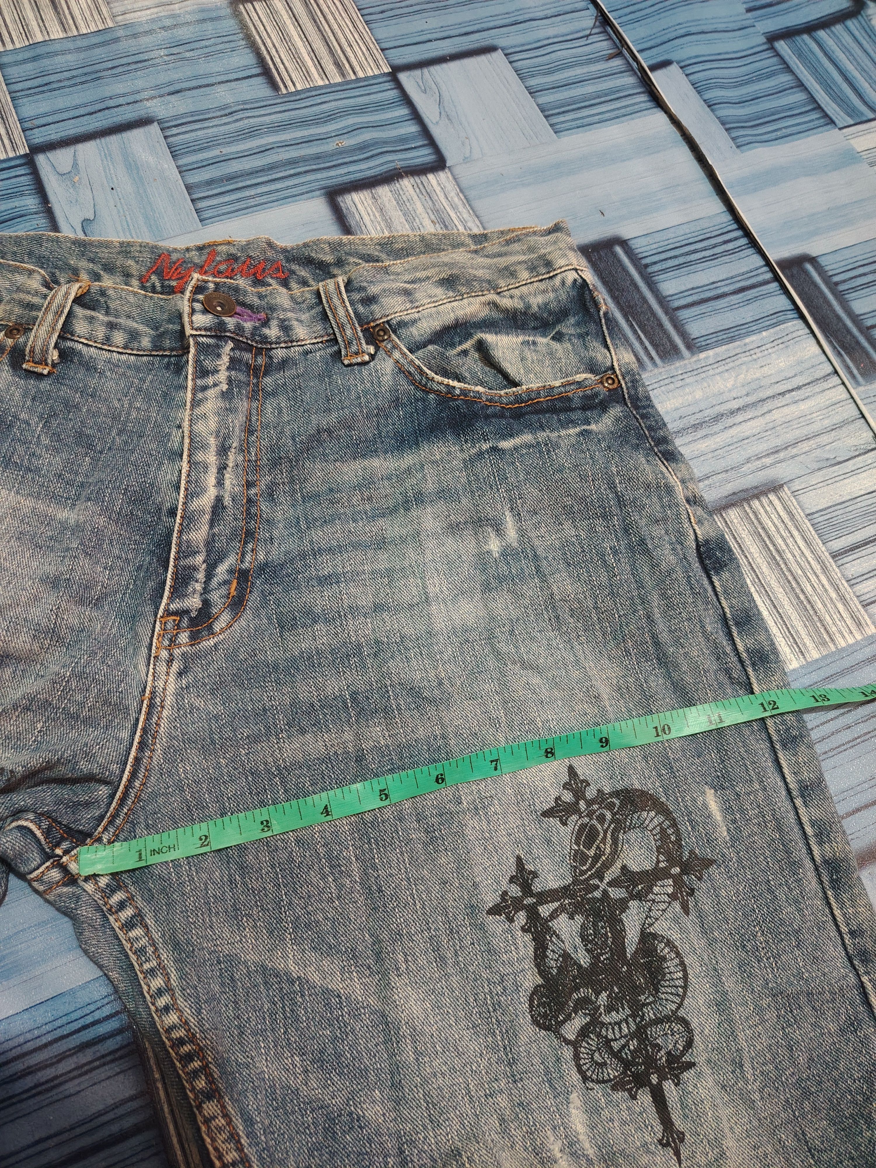 Who Decides War Japanese Nylaus Jeans Distressed denim Size US 32 / EU 48 - 23 Thumbnail