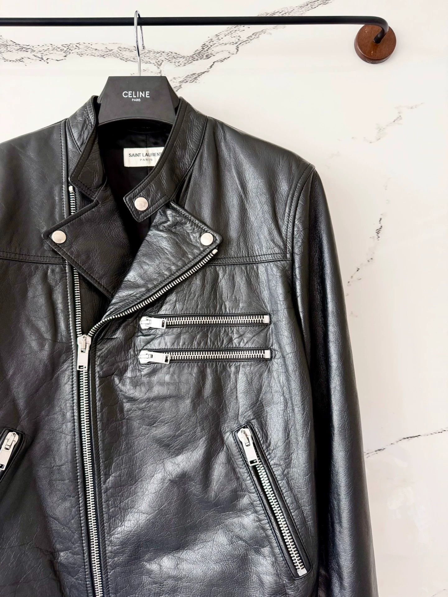 Saint Laurent Paris Saint Laurent 16FW Multi-Zip Leather Motorcycle Jacket Size US L / EU 52-54 / 3 - 3 Thumbnail