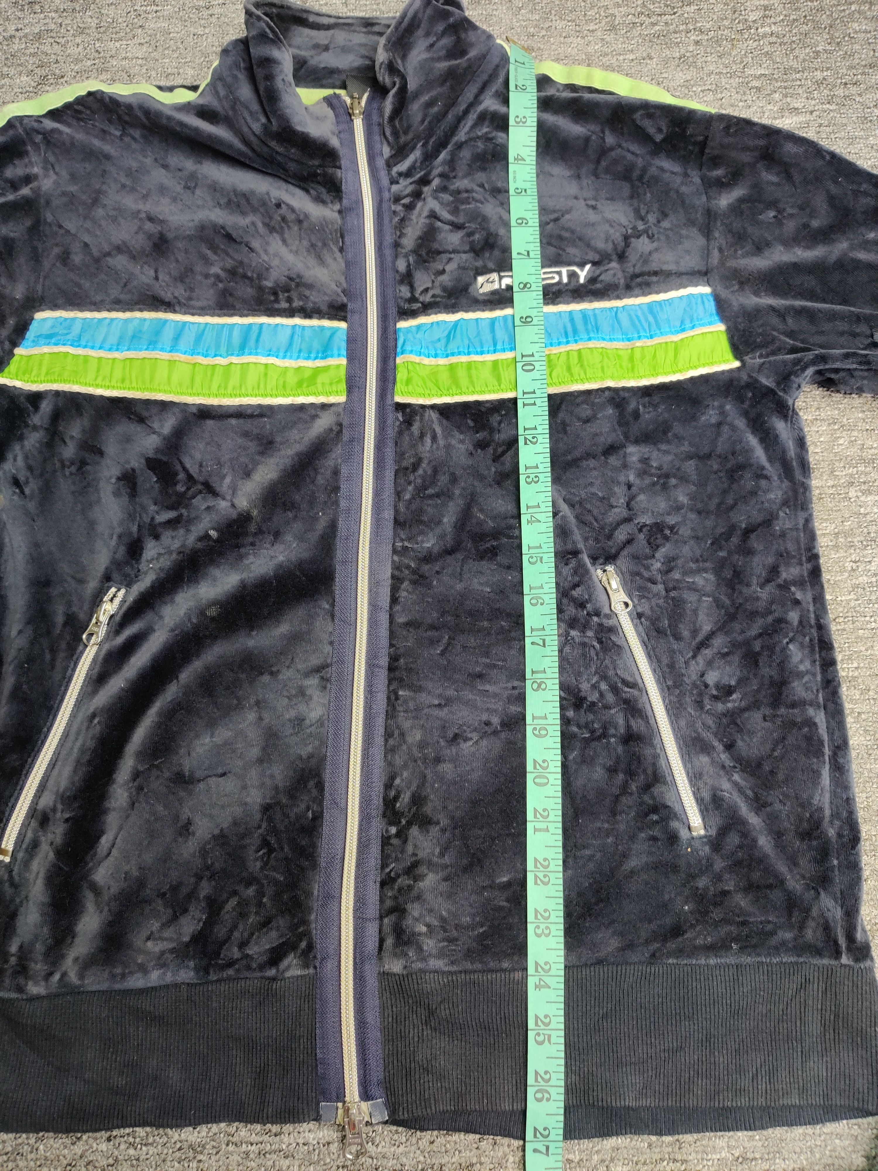 Rusty Vintage Rusty Velvet Sweater Track Jacket Size US L / EU 52-54 / 3 - 16 Thumbnail