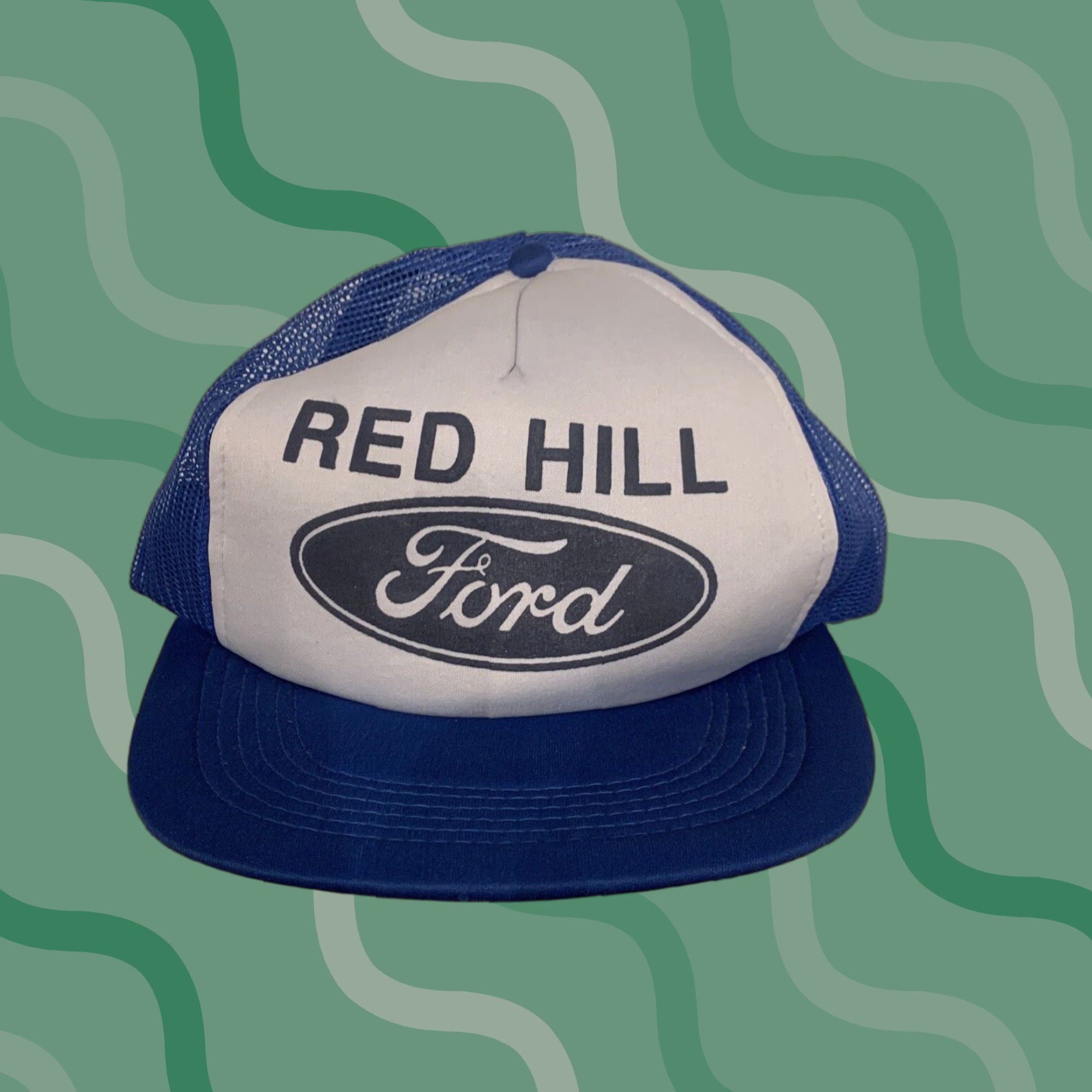 Ford VINTAGE Ford Hat Trucker Cap Snapback One Size Men Blue Red Hill Pennsylvania Dealership Size ONE SIZE - 1 Thumbnail