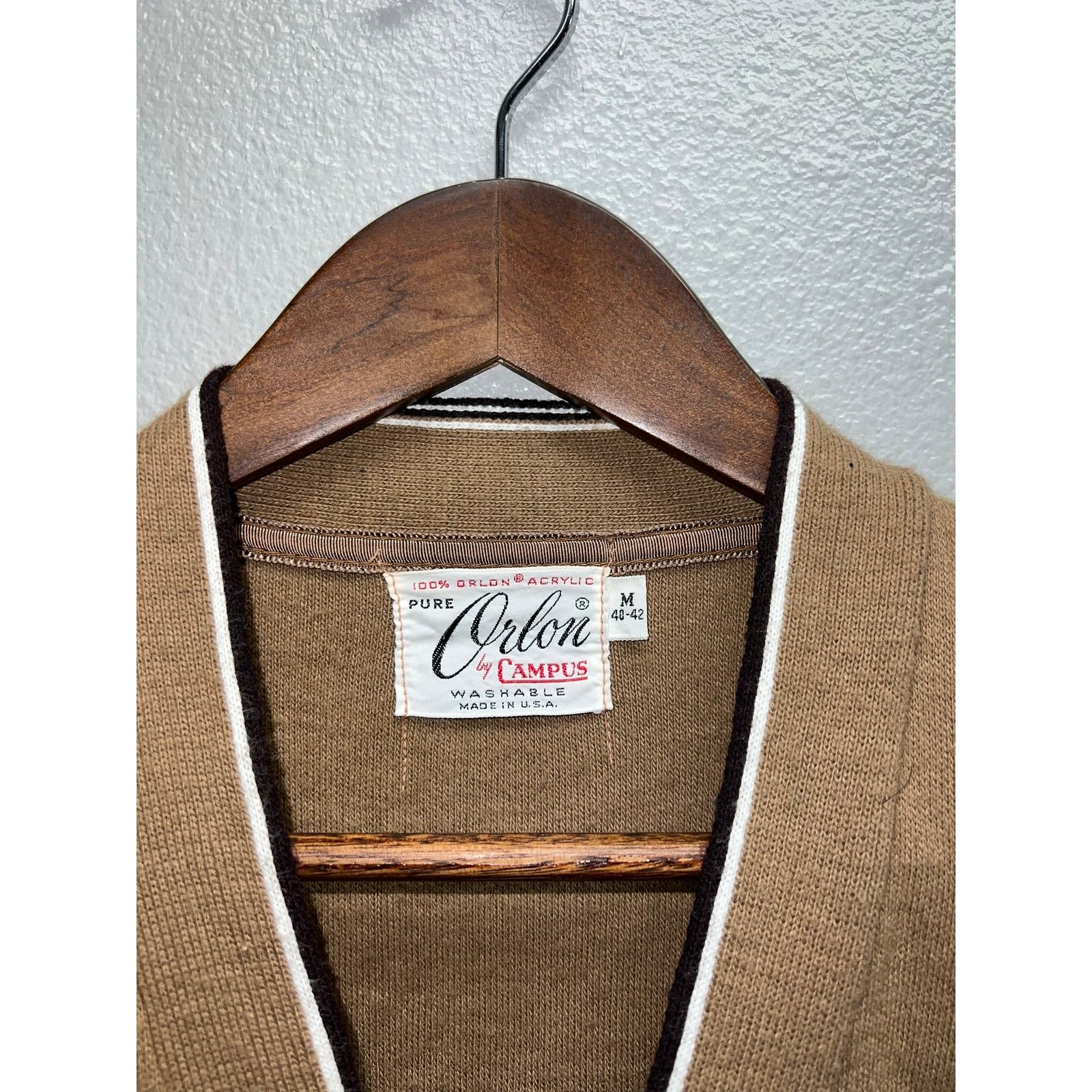 Vintage Vintage Pure Orlon By Campus Sweater Vest Brown VTG 70s 80s Size US M / EU 48-50 / 2 - 6 Thumbnail