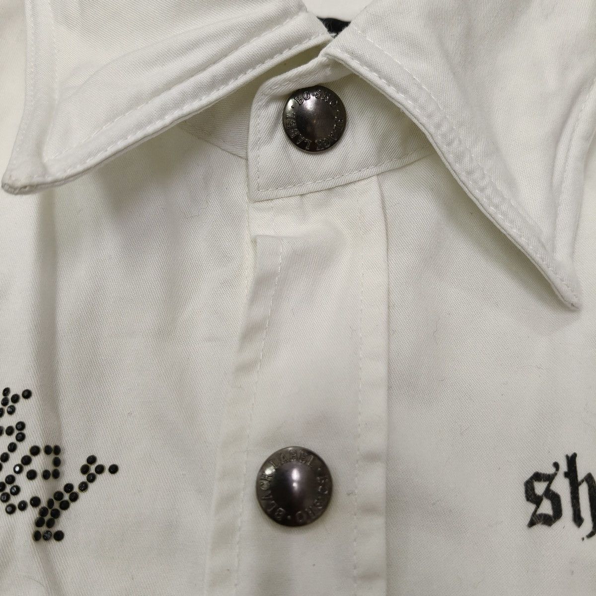BERNINGS SHO Vintage Y2K BERNINGS-SHO Black Label Skull Shirt Button Up Size US L / EU 52-54 / 3 - 21 Thumbnail