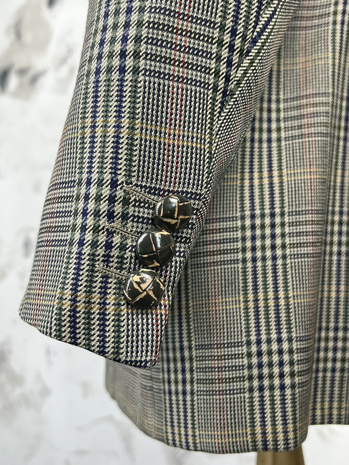 DAKS Vintage Daks London Plaid Wool Blazer Jacket Size L - XL 44L Size 44L - 7 Thumbnail