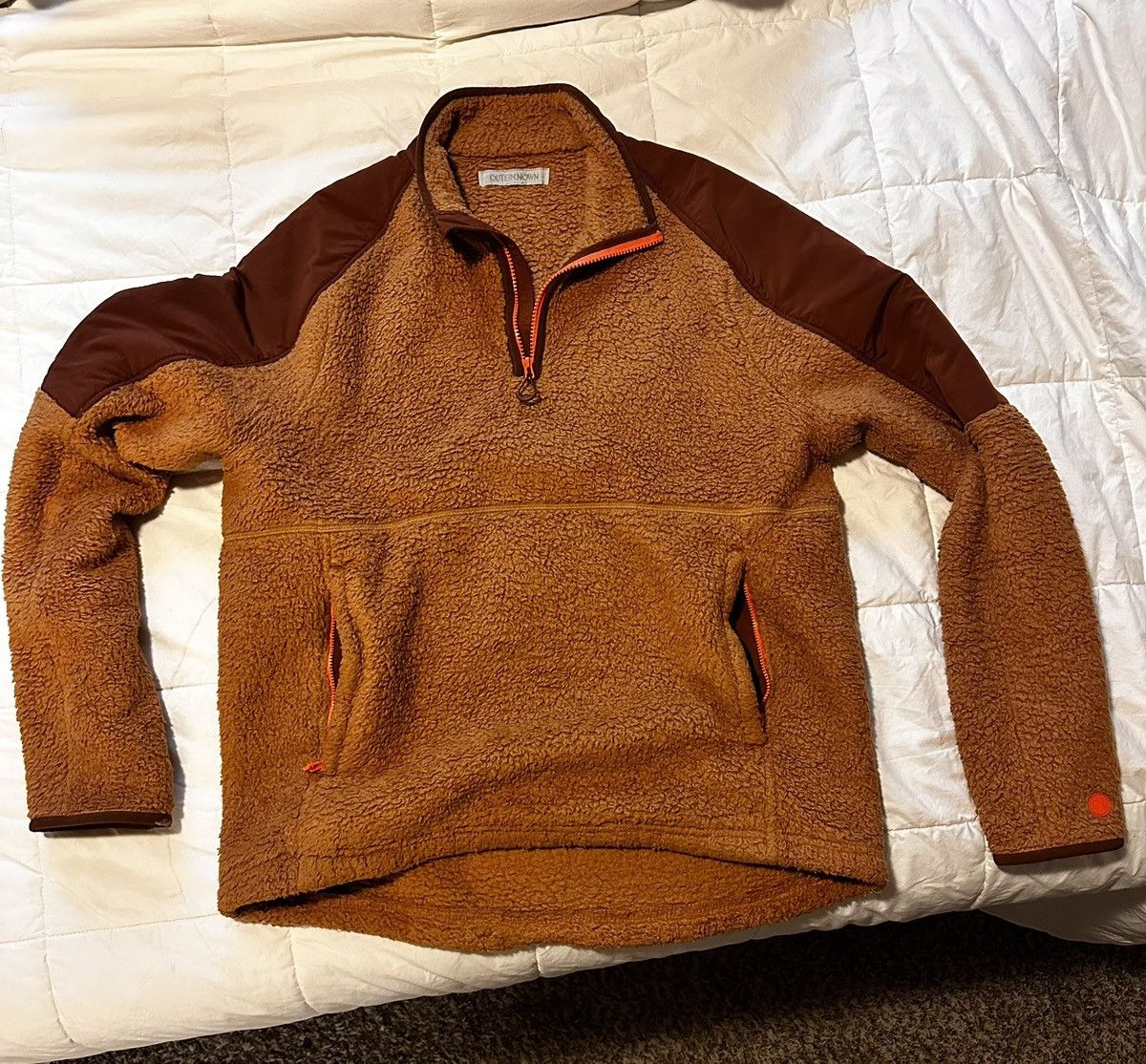 Outerknown Outerknown Skyline Sherpa Fleece, 1/4 Zip, Burnt Orange Size US M / EU 48-50 / 2 - 1 Thumbnail
