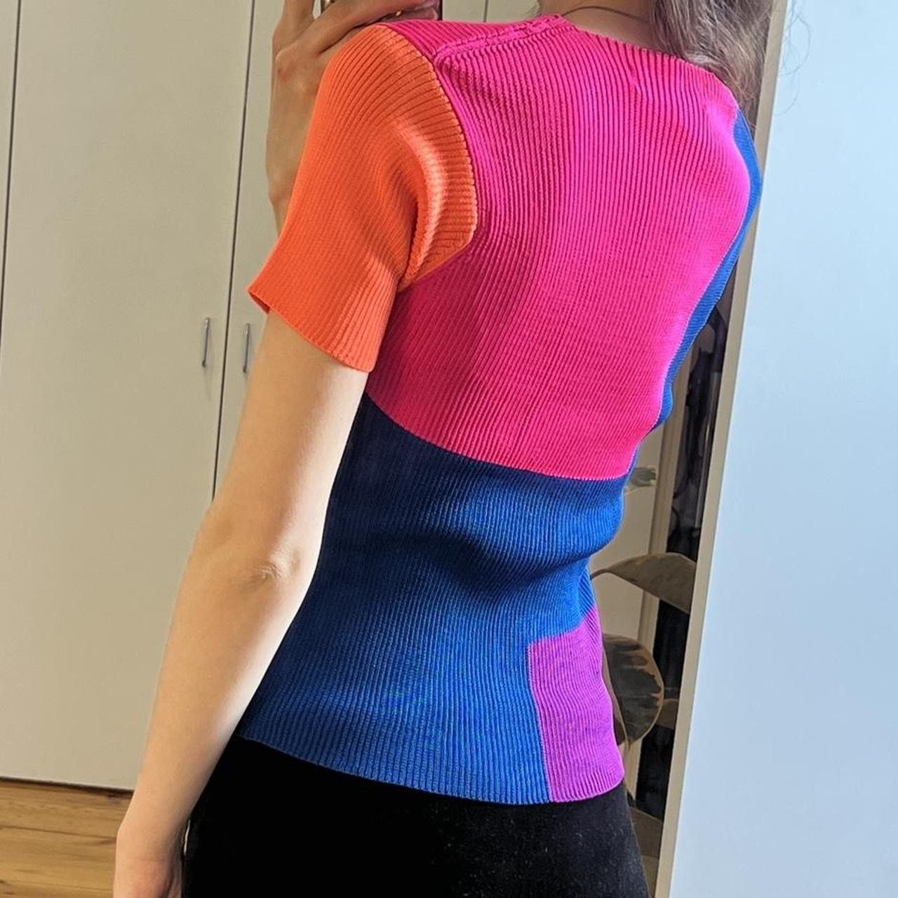 Comme des Garcons × Junya Watanabe Vintage Colour block knit t-shirt Size M / US 6-8 / IT 42-44 - 7 Thumbnail
