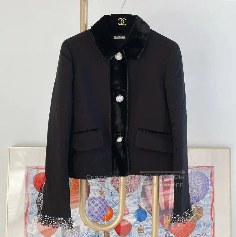 Miu Miu Miu Miu Black Fall Jacket for Women . Size M / US 6-8 / IT 42-44 - 1 Thumbnail