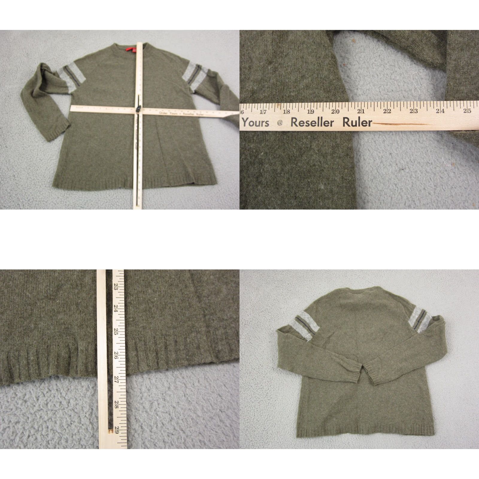 Mossimo VINTAGE Mossimo Sweater Men's Adult Large Green Striped Wool Knit 90s Crew Neck Pullover Size US L / EU 52-54 / 3 - 8 Thumbnail