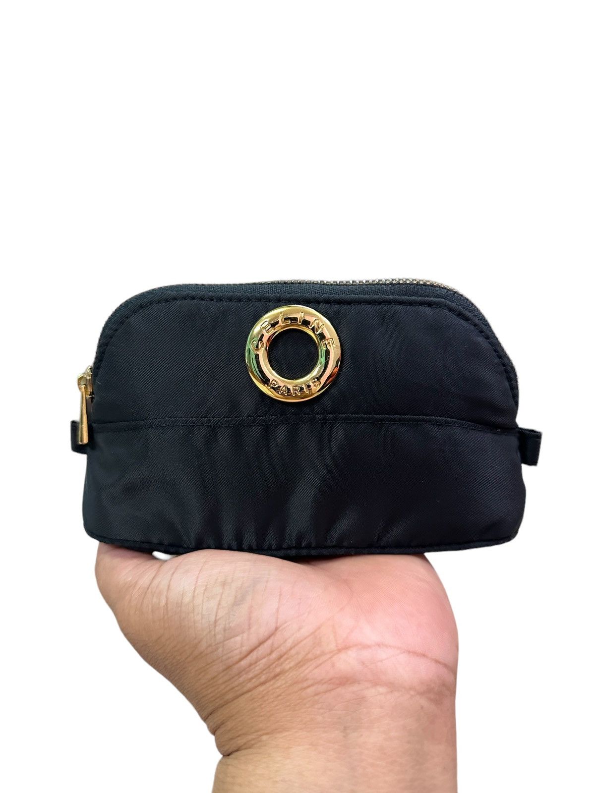 Celine AUTHENTIC CELINE SMALL GOLD RING STORAGE COSMETIC BAG Size ONE SIZE - 4 Thumbnail