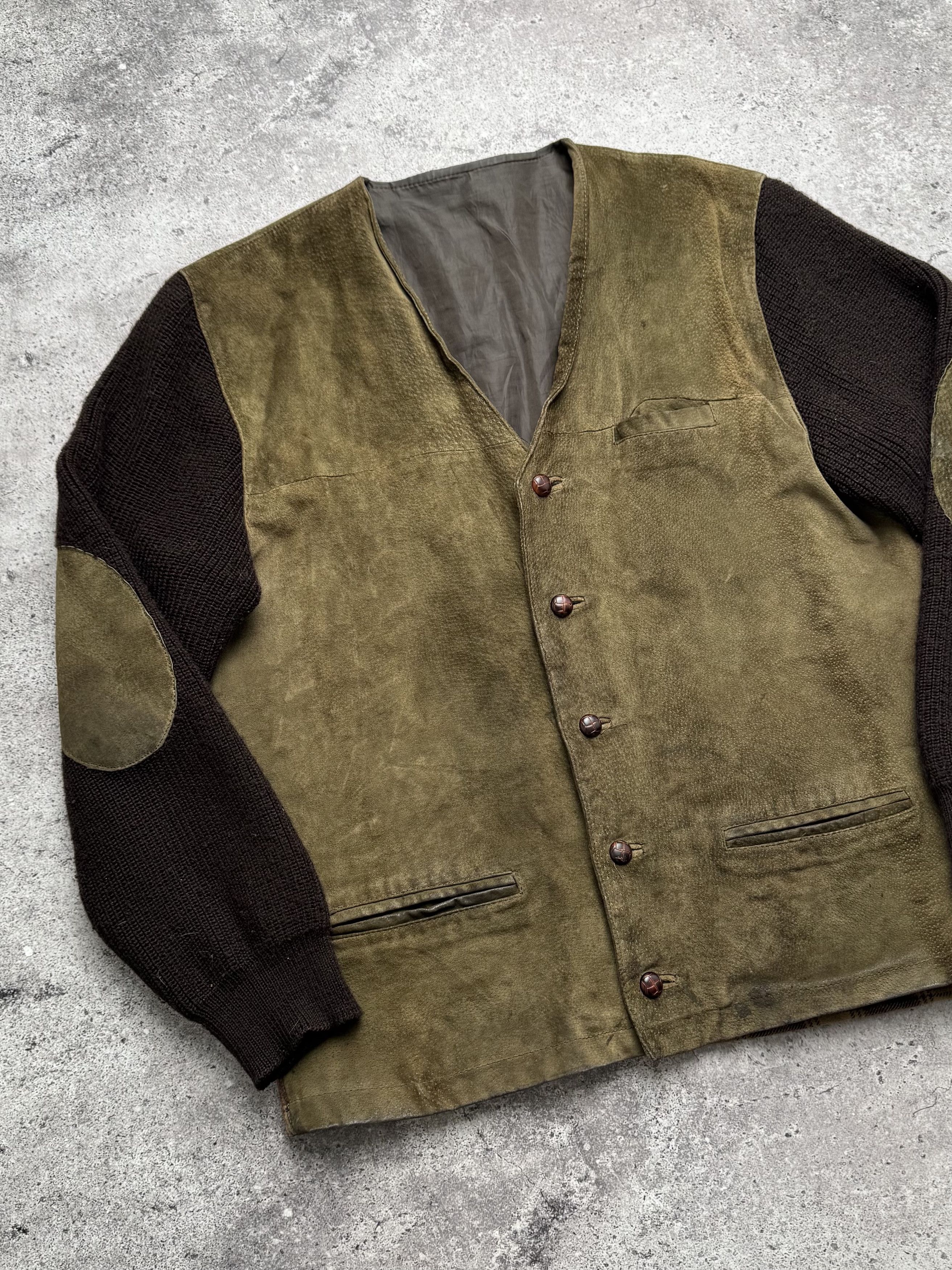 Vintage Vintage Faded Leather Jacket C2(V483) Size US S / EU 44-46 / 1 - 2 Thumbnail