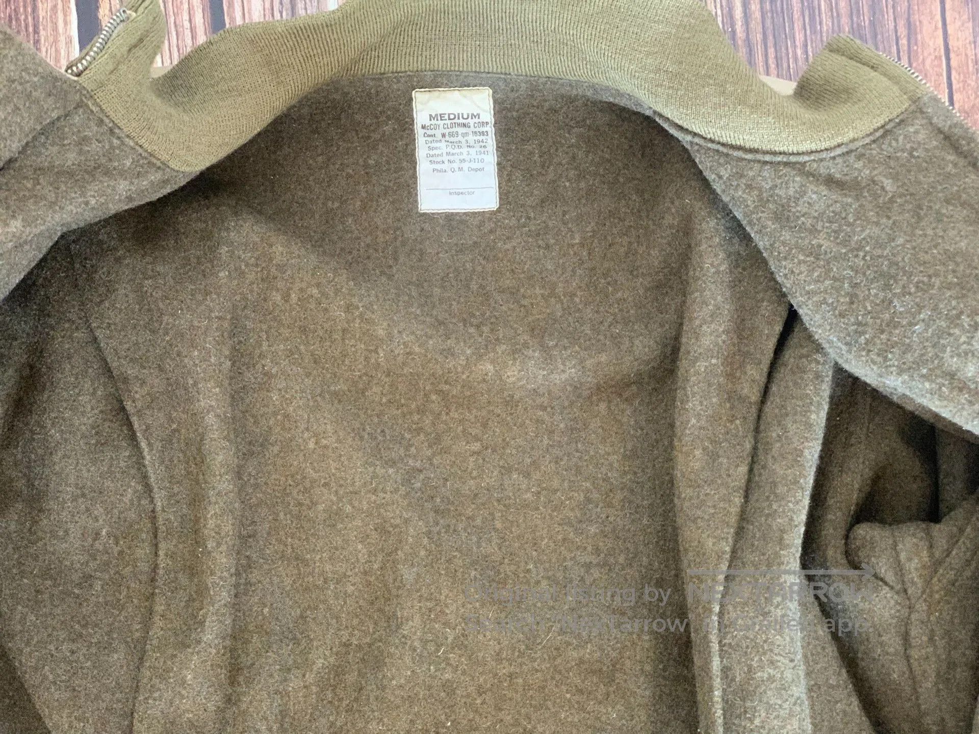 The Real McCoy's real mccoy stylish bomber jacket with patch. Size US M / EU 48-50 / 2 - 7 Thumbnail