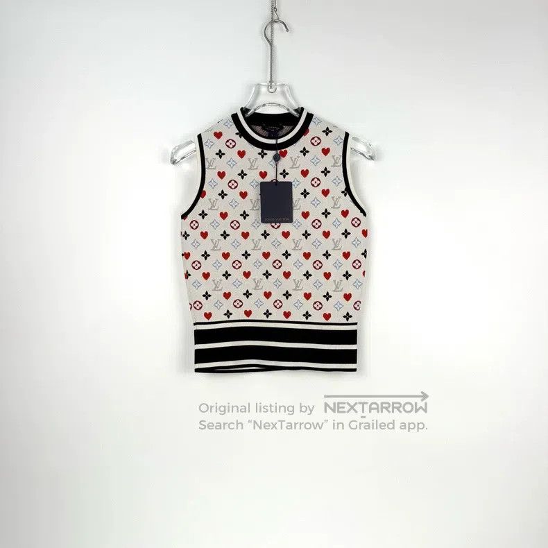 Louis Vuitton Louis Vuitton White playing card patterned knit vest Size S / US 4 / IT 40 - 3 Thumbnail