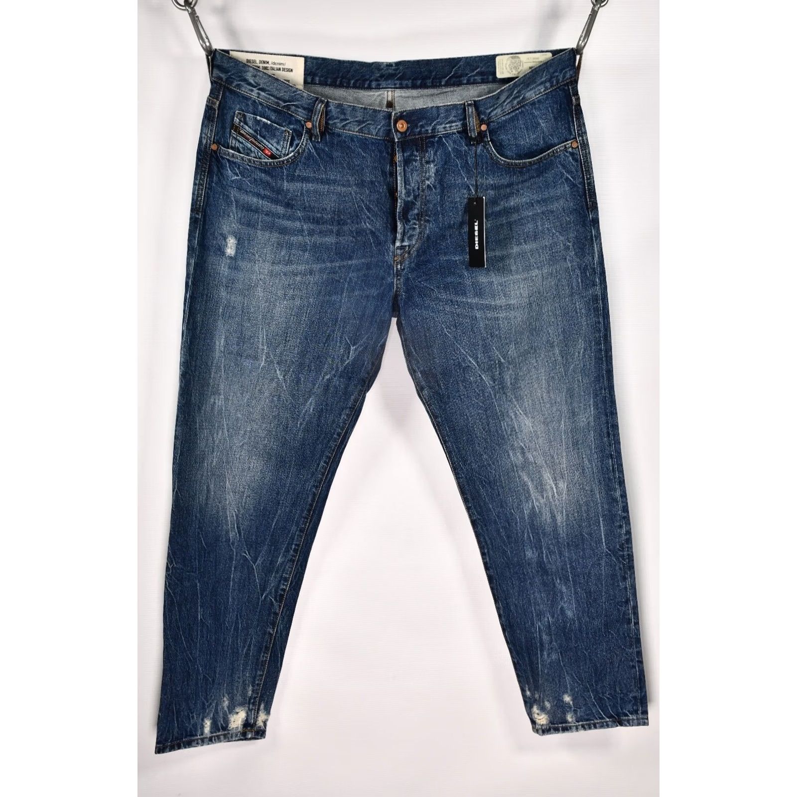 Diesel DIESEL Mharky 080AG Jeans Slim Skinny Distressed Blue W40/L32 Men Size US 40 / EU 56 - 2 Thumbnail