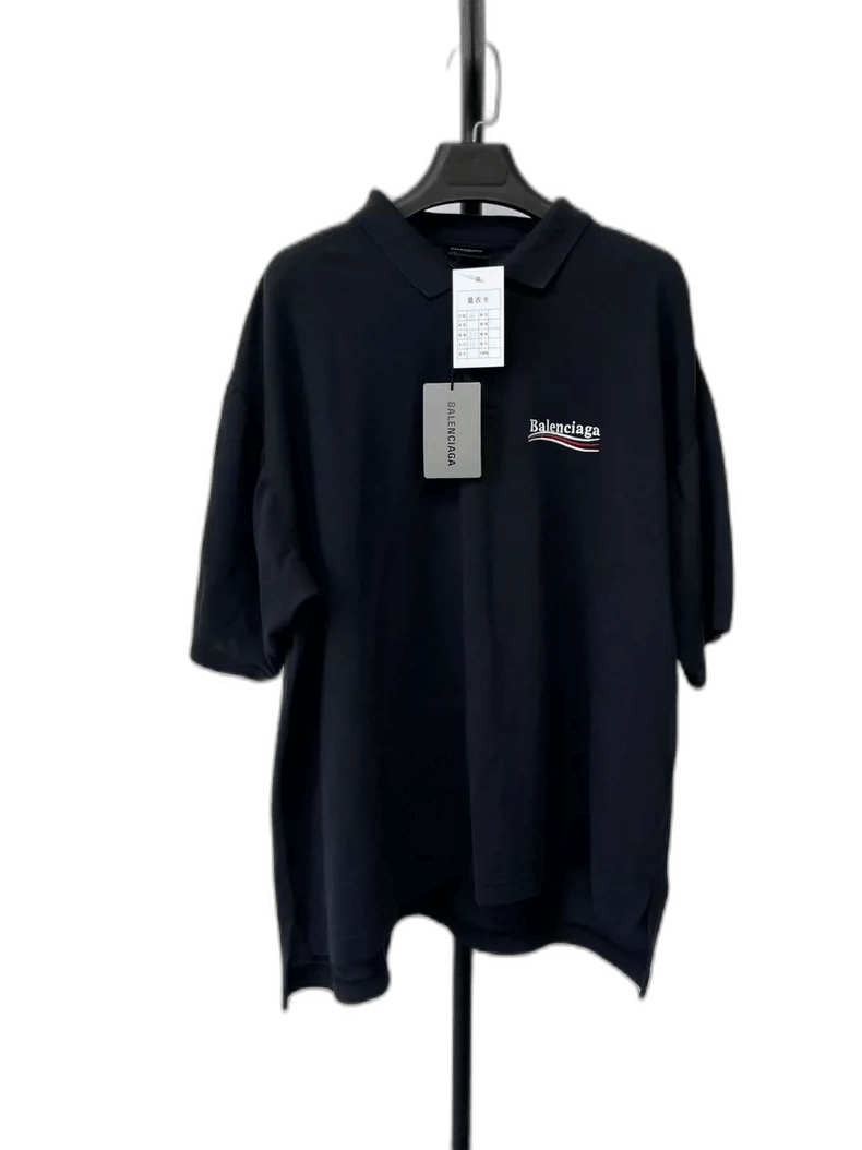 Balenciaga Balenciaga Logo Short Sleeve Polo Shirt Size US M / EU 48-50 / 2 - 1 Thumbnail