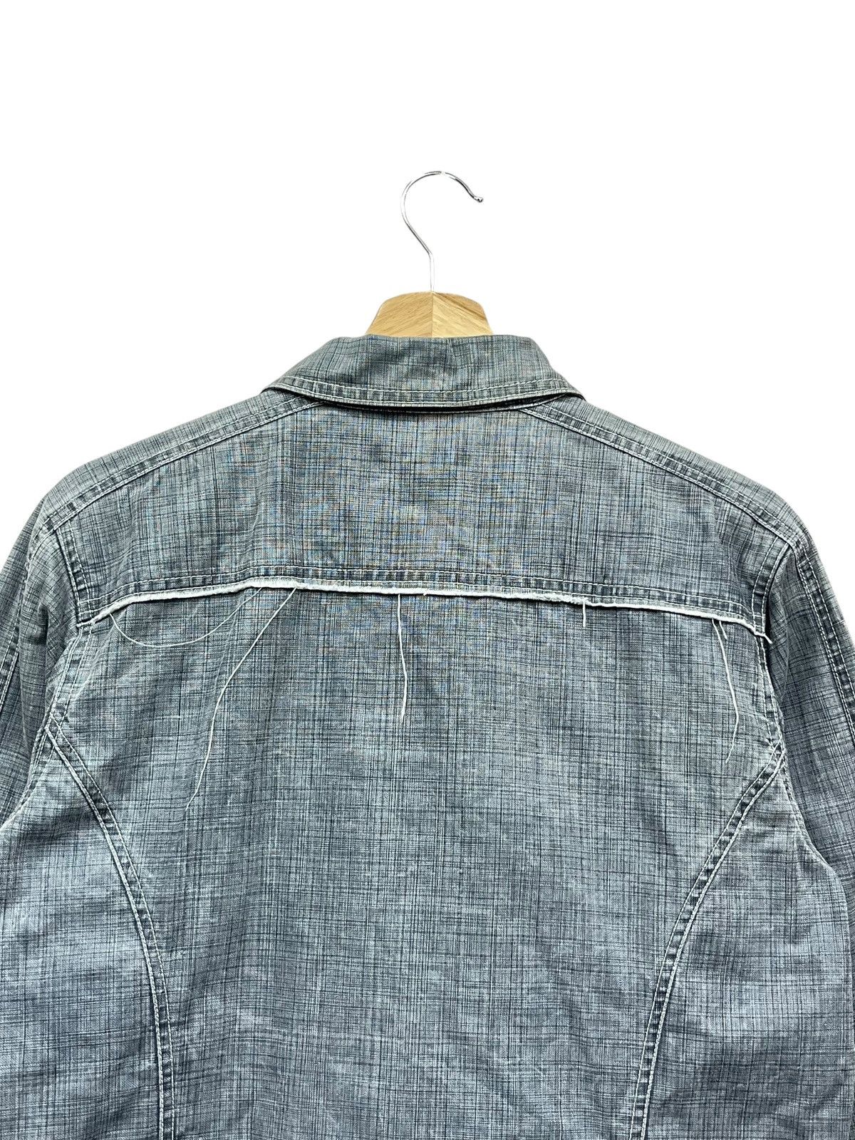 Tornado Mart Vintage TORNADO MART Hard Cotton Frayed Hem Button-up Shirt Size US S / EU 44-46 / 1 - 8 Thumbnail
