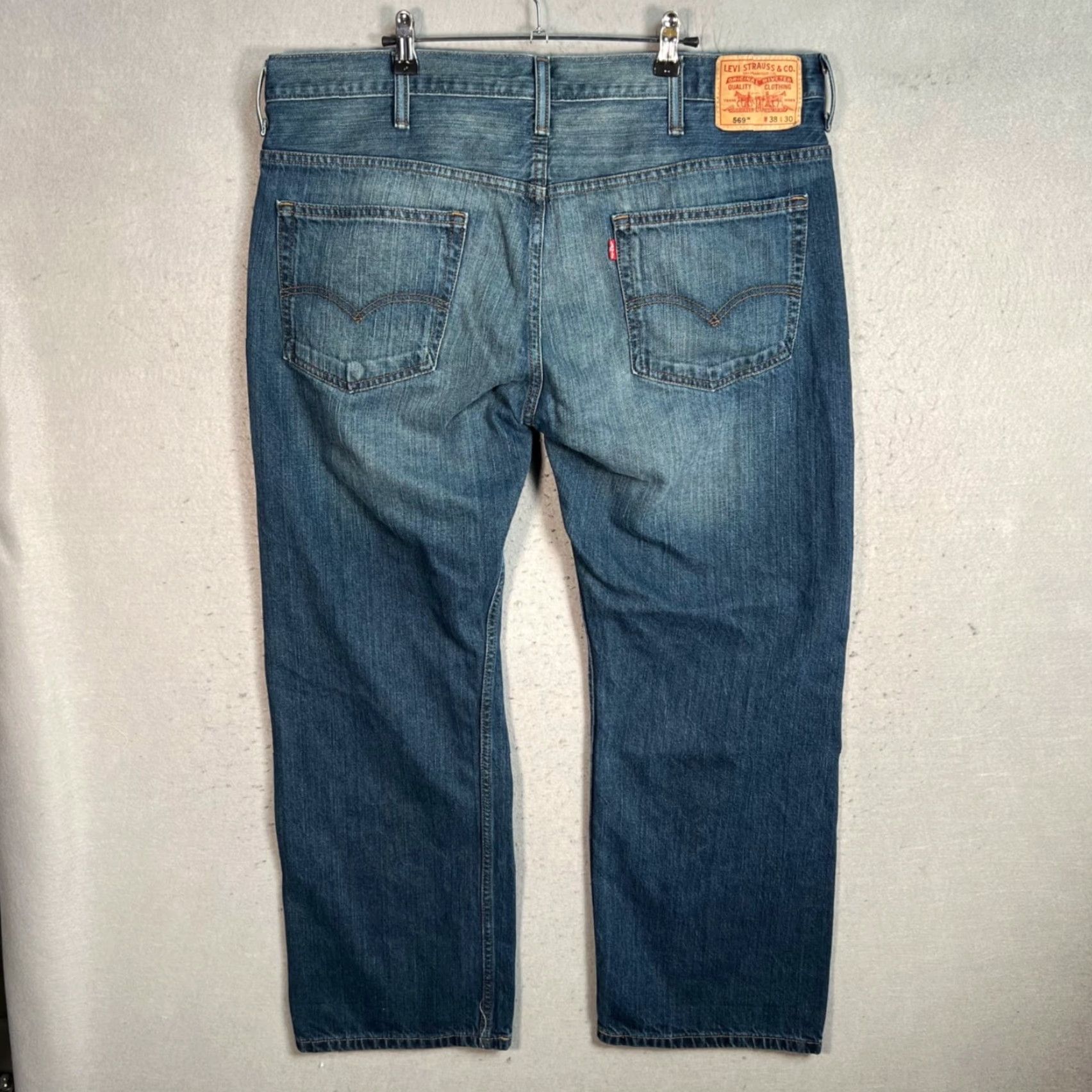 Levi's Levis 569 Loose Straight Jeans Mens 38x30 Blue Denim 100% Cotton Size US 38 / EU 54 - 2 Thumbnail