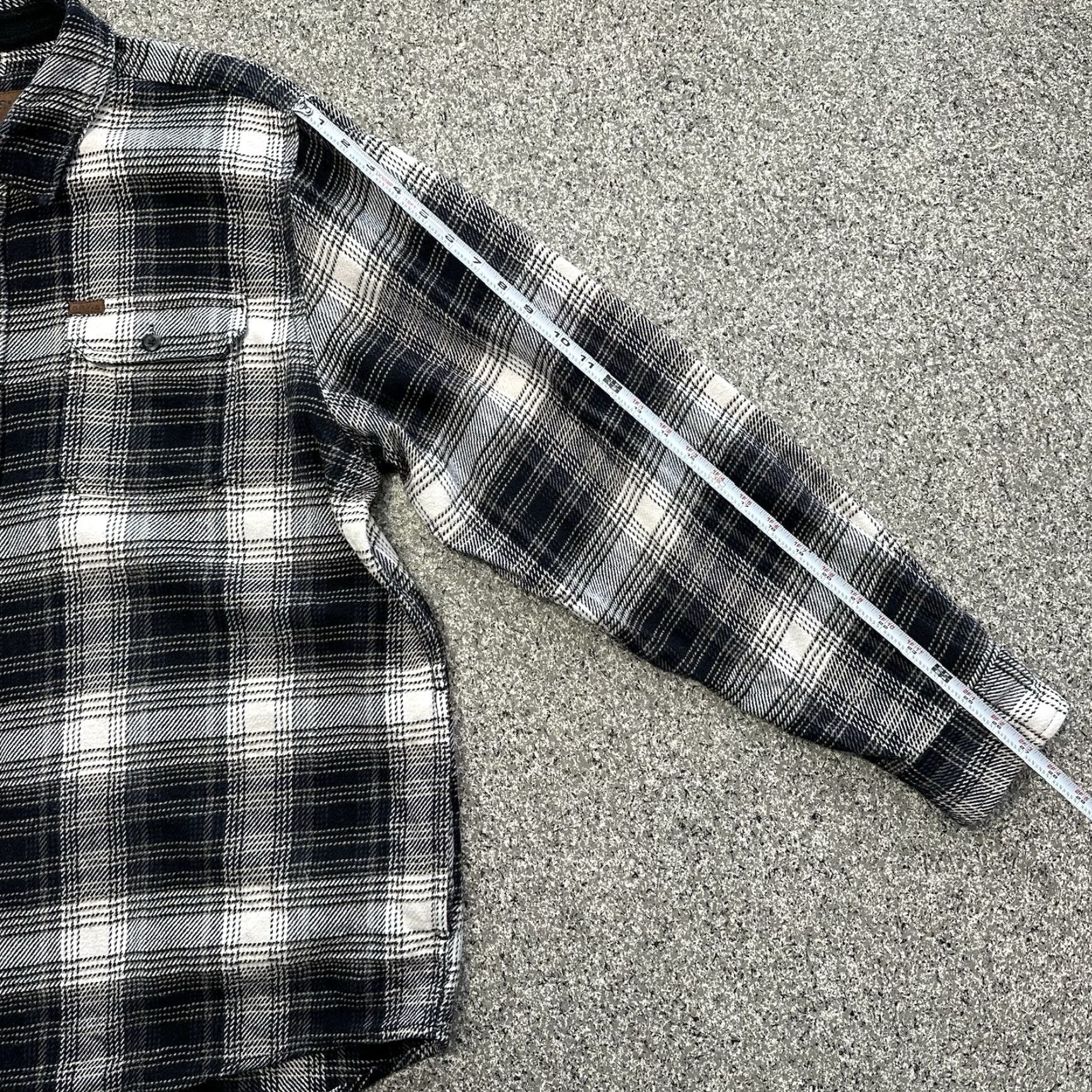 Orvis Orvis Flannel Shacket Mens 2XL Black Plaid Button-Up Shirt Jacket Size US XXL / EU 58 / 5 - 6 Thumbnail