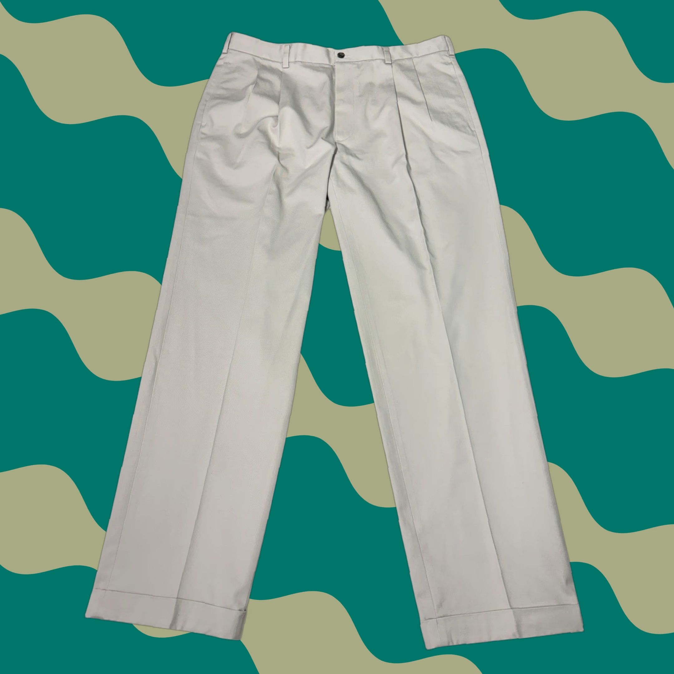Brooks Brothers Brooks Brothers Advantage Chino Elliot Pants Beige Regular 38x32 Cotton Pleated Buttons ZIP Mens Pants Boy? Size US 38 / EU 54 - 1 Thumbnail