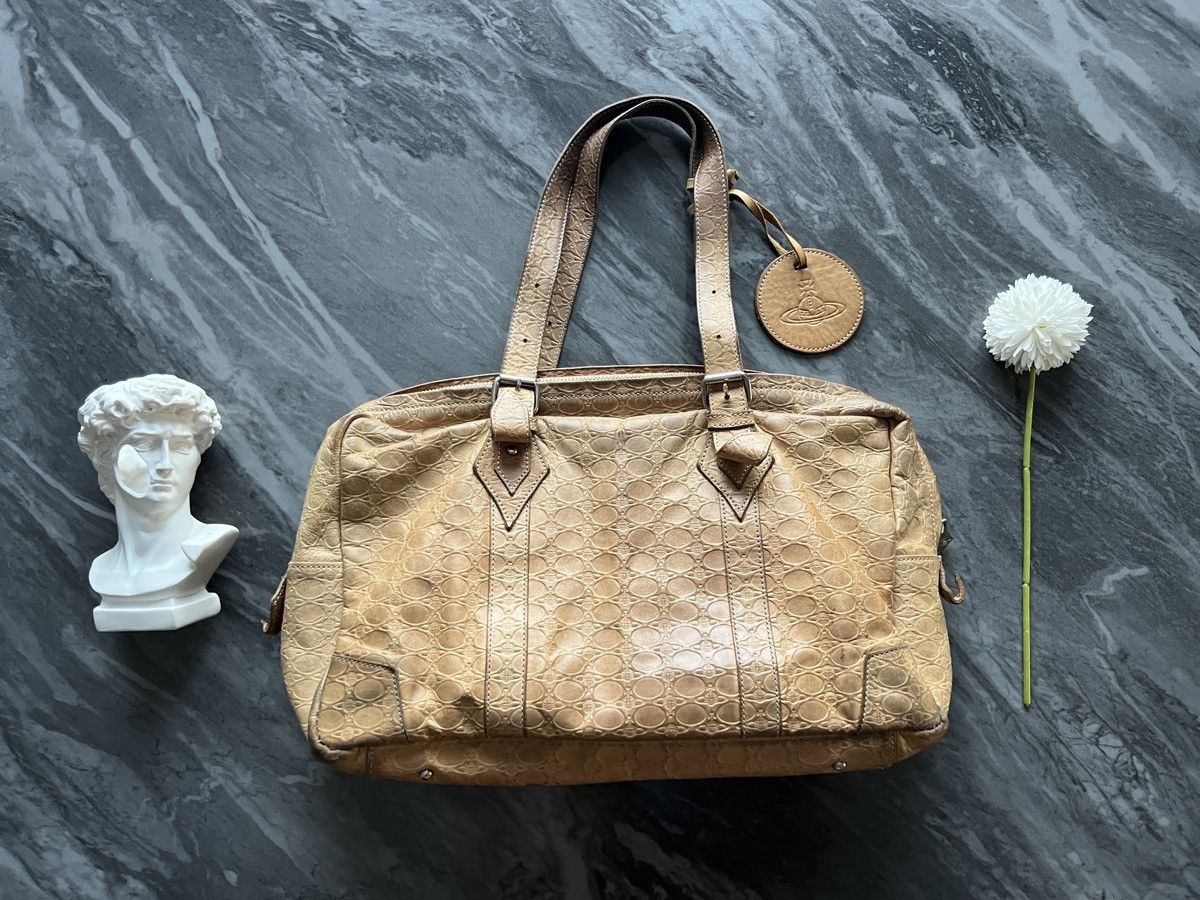 Vivienne Westwood Vivienne Westwood : Monogram Orb Logo Leather Handle Bag Size ONE SIZE - 2 Thumbnail