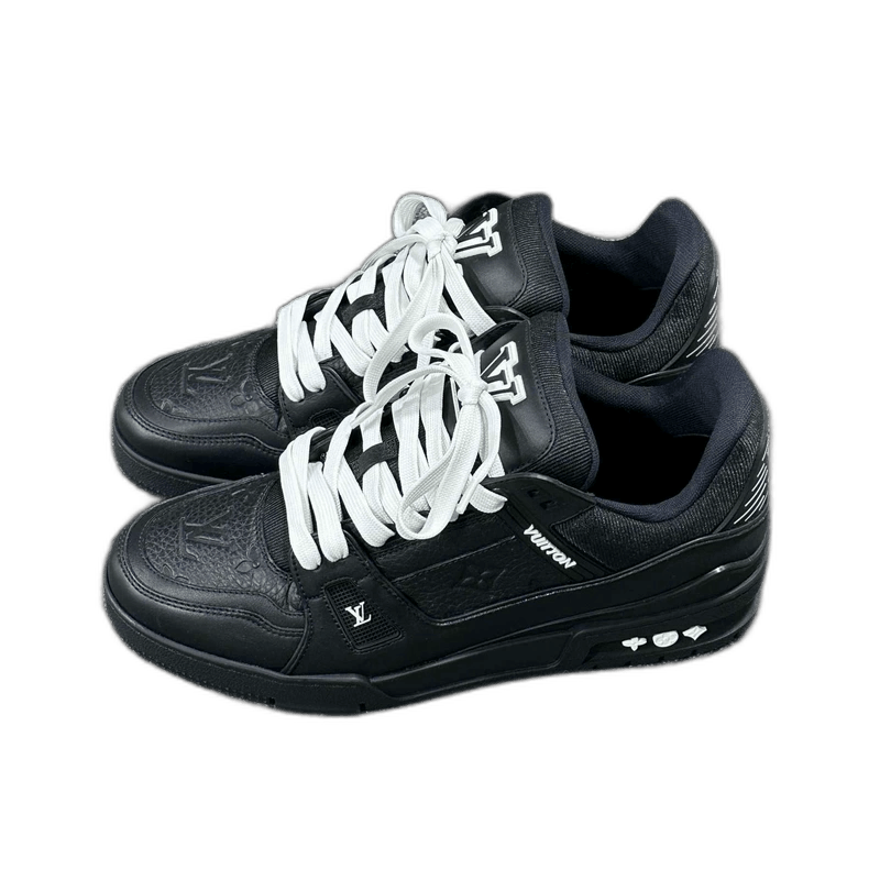 Louis Vuitton Black and White LV Trainer Shoes-yf Size US 9 / EU 42 - 1 Thumbnail