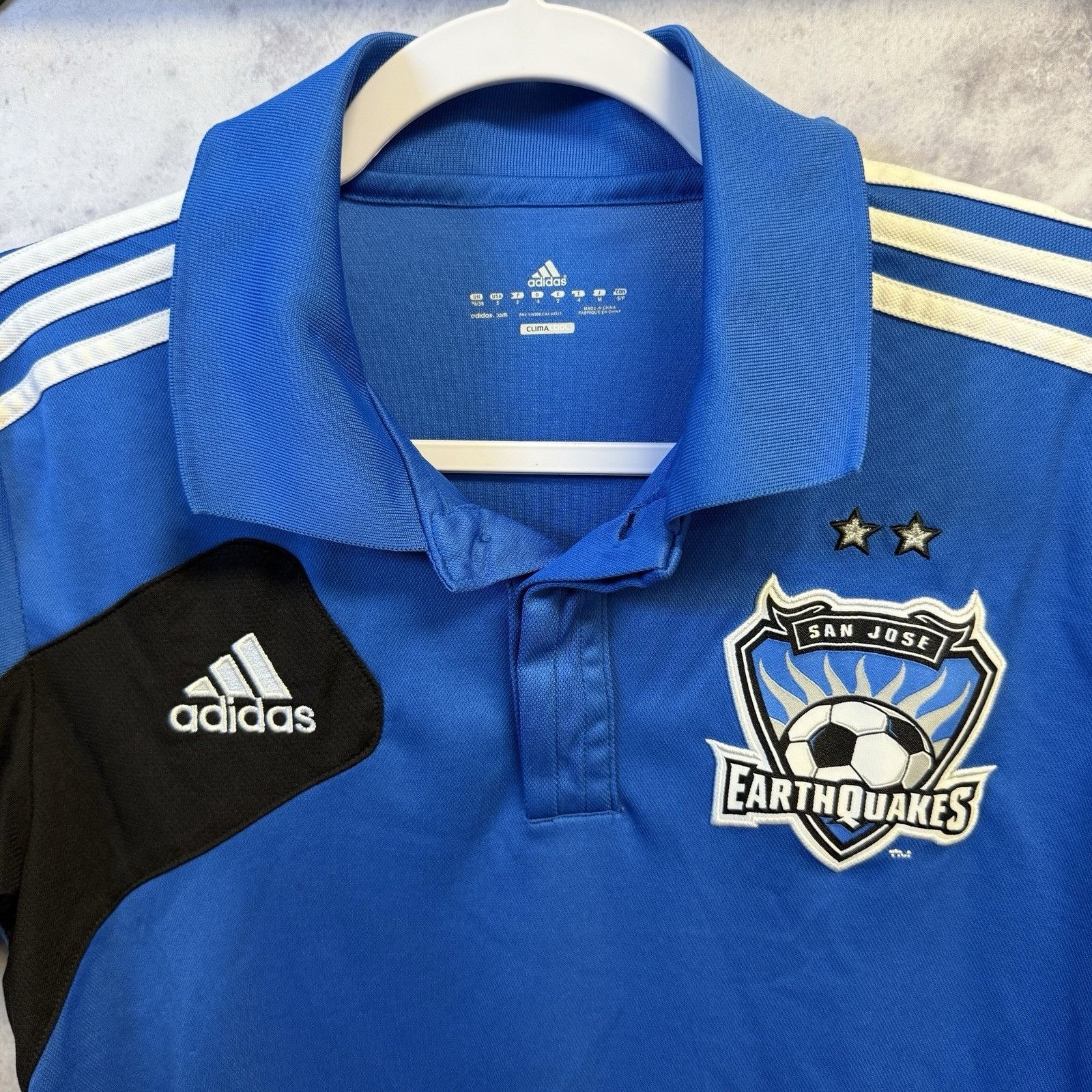 Adidas San Jose Earthquakes Adidas Jersey Adult Small 19x26 MLS Blu Size US S / EU 44-46 / 1 - 3 Thumbnail
