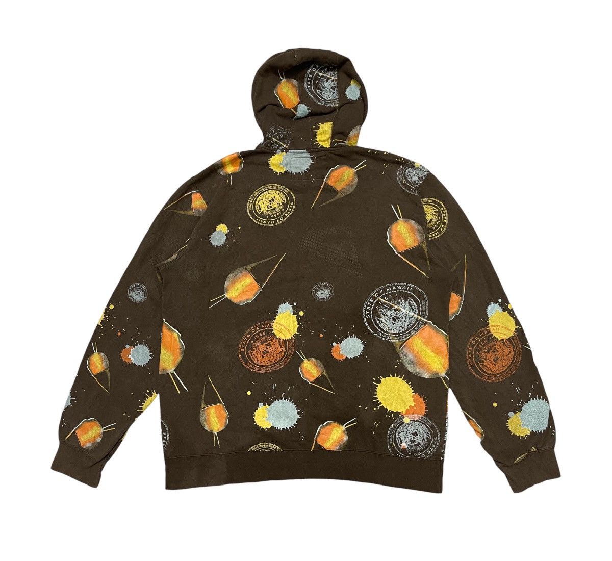 Quiksilver 2000s QUICKSILVER HAWAII ALL OVERPRINT HOODIE ZIPPER Size US L / EU 52-54 / 3 - 2 Thumbnail
