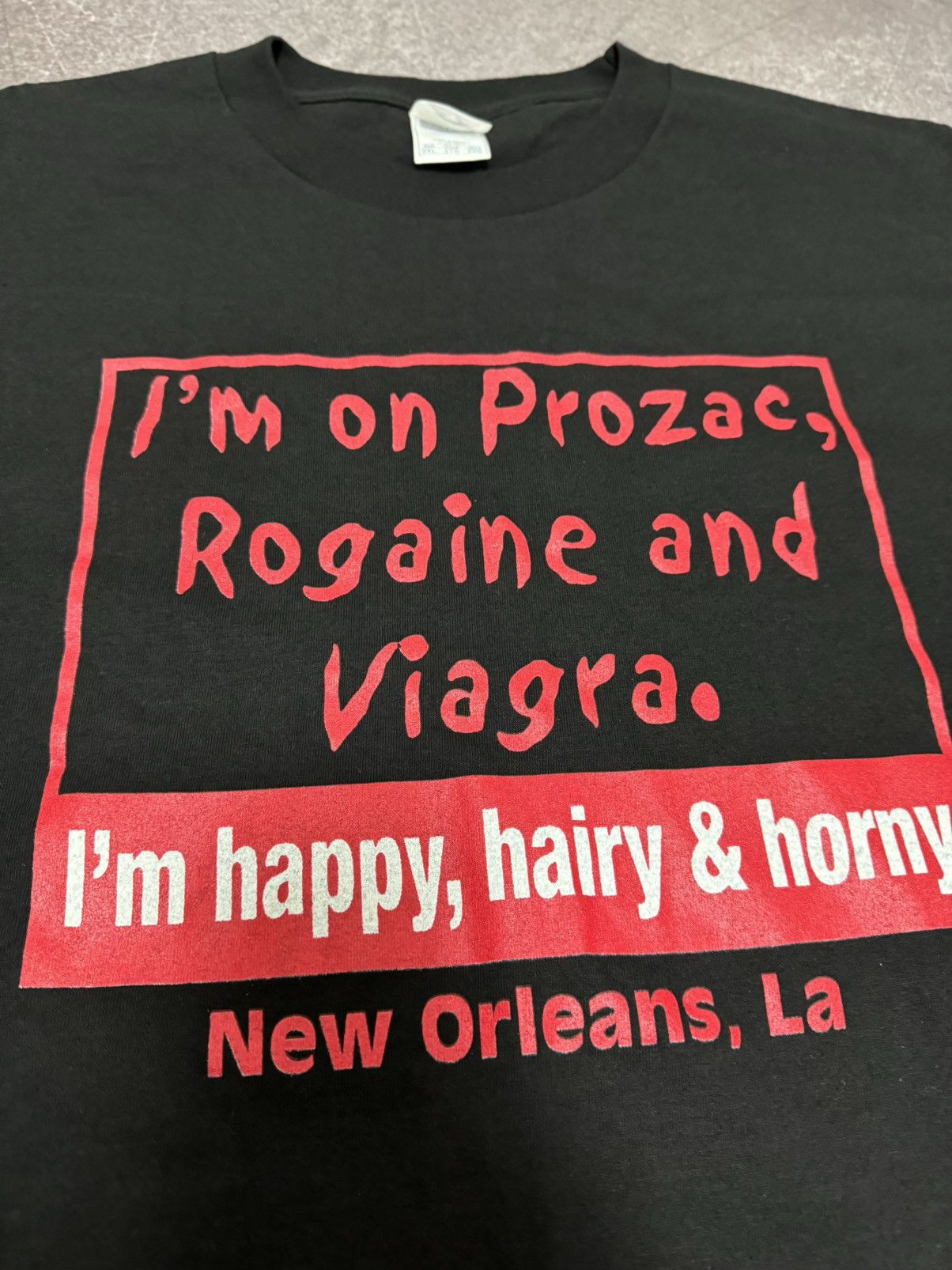 Vintage Vintage I’m on Prozac Rogaine and Viagra T Shirt Size US XXL / EU 58 / 5 - 6 Thumbnail