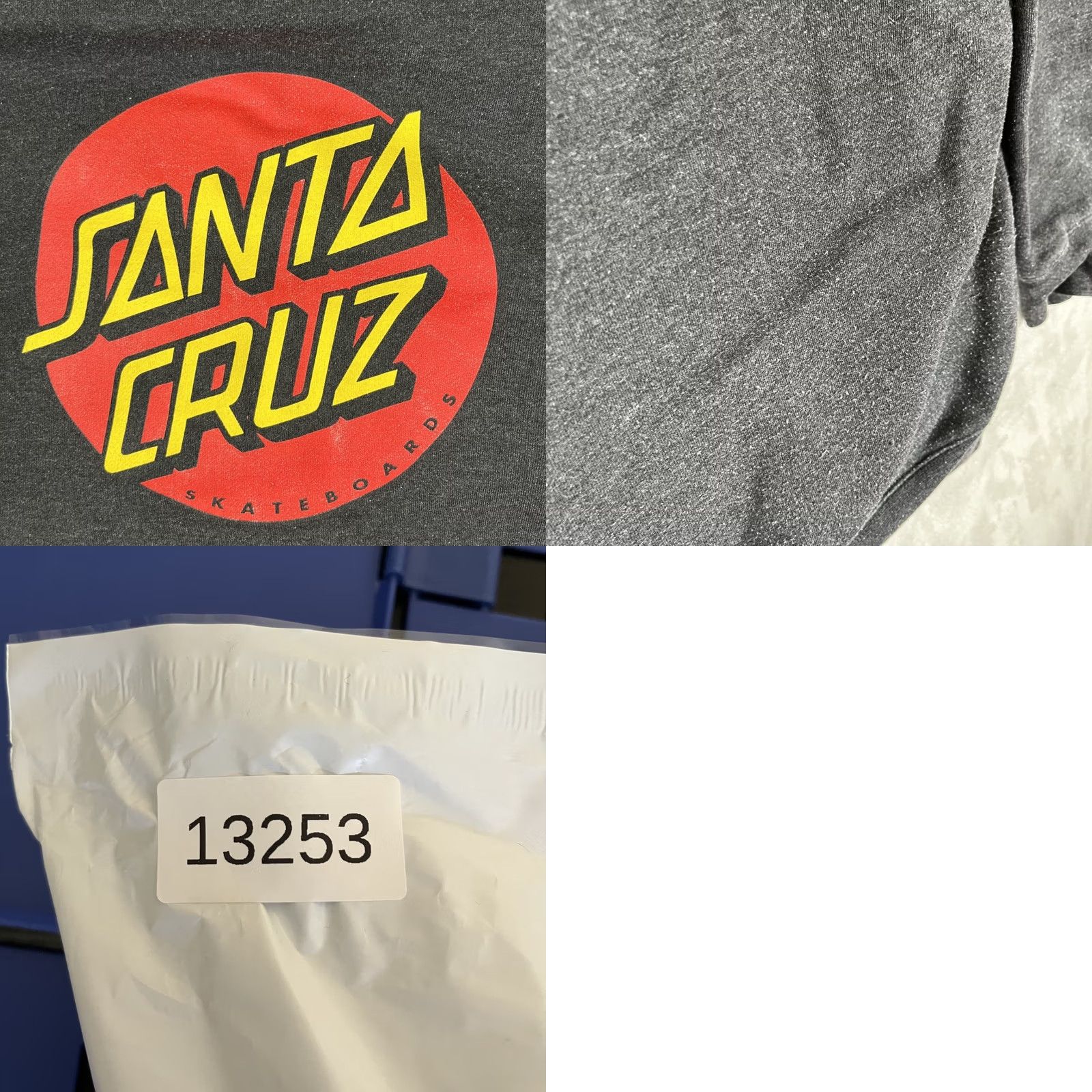 Vintage VINTAGE Santa Cruz Hoodie Sweatshirt Mens Large Gray OG Logo Y2K Double Sided Size US L / EU 52-54 / 3 - 9 Thumbnail