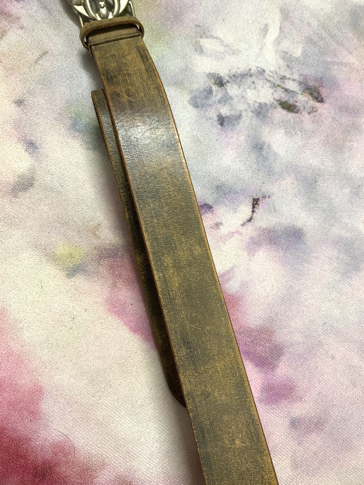 Japanese Brand Vintage CH Style Stainless Steel Leather Belt Size ONE SIZE - 4 Thumbnail