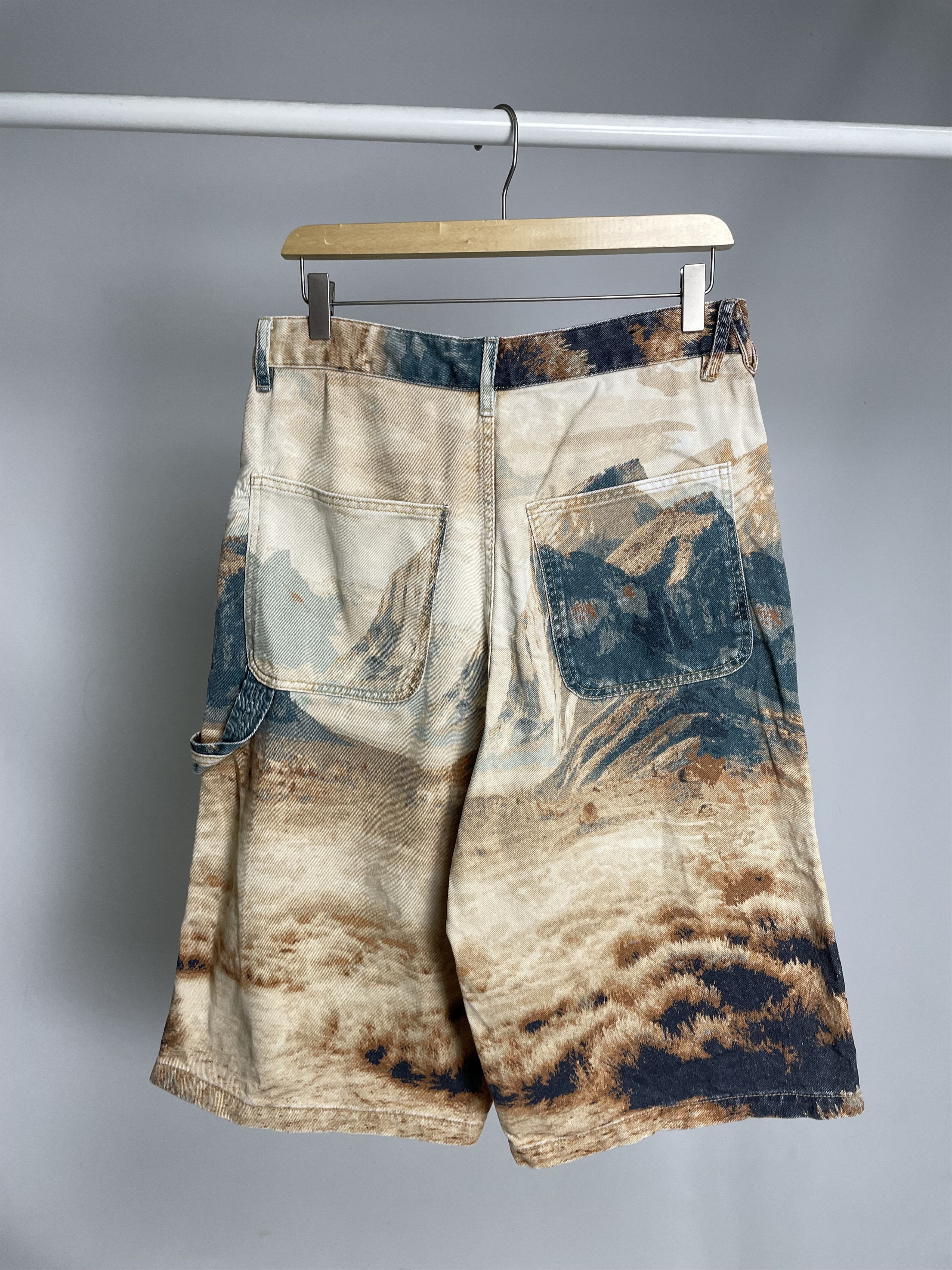 Represent Clo. Zara x Two Jeys 2 Cowboy Western Carpenter Denim Shorts Size US 30 / EU 46 - 13 Thumbnail