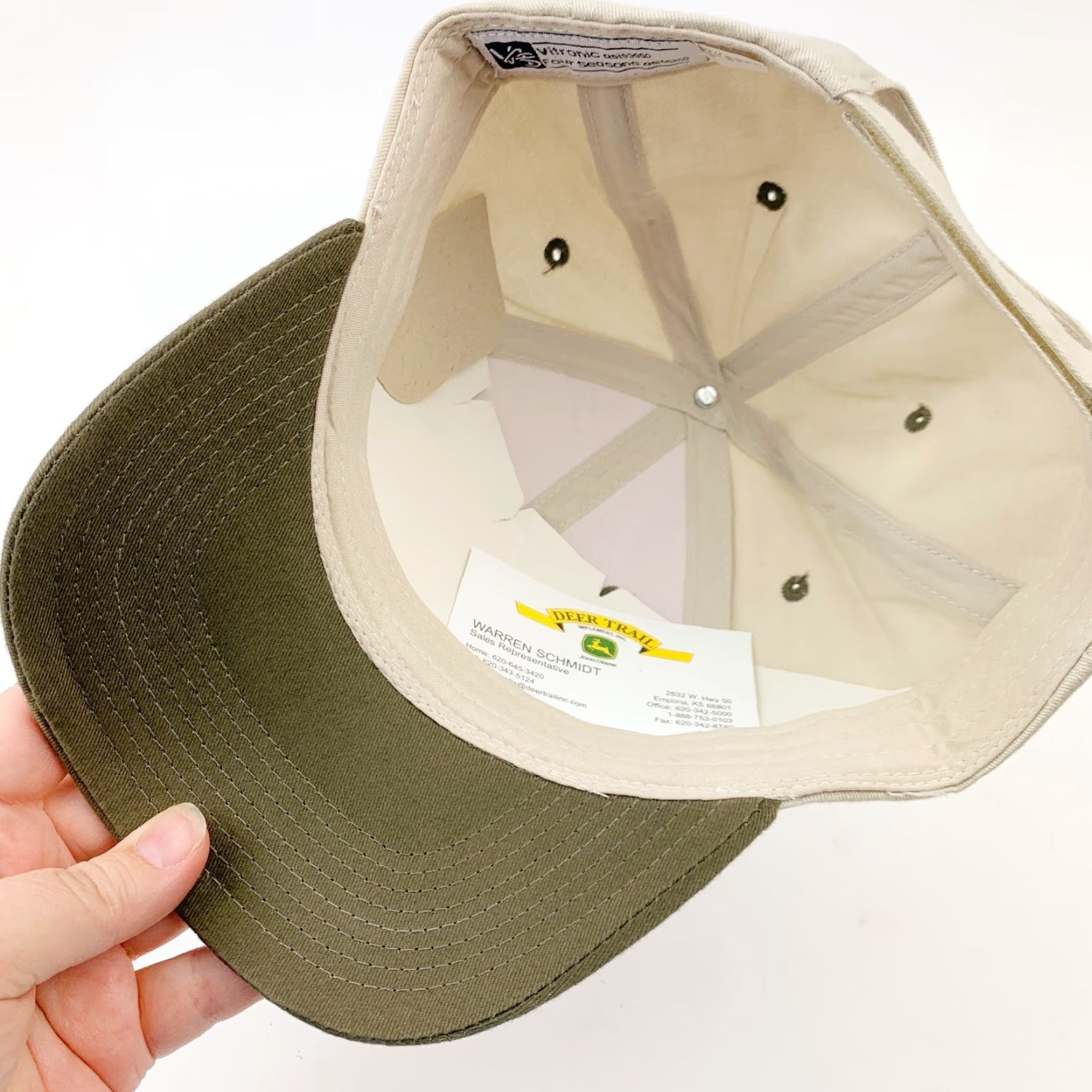 Vintage VINTAGE Deer Trail Implement Marion Emporia Kansas Strapback Dad Hat Cap New Size ONE SIZE - 4 Thumbnail