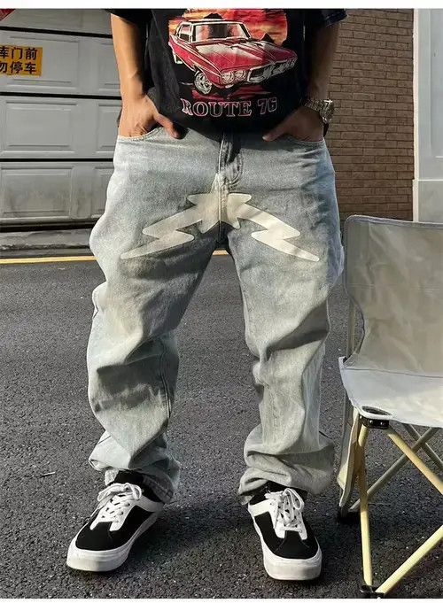 Casual Low Rise Loose Straight Loose Jeans