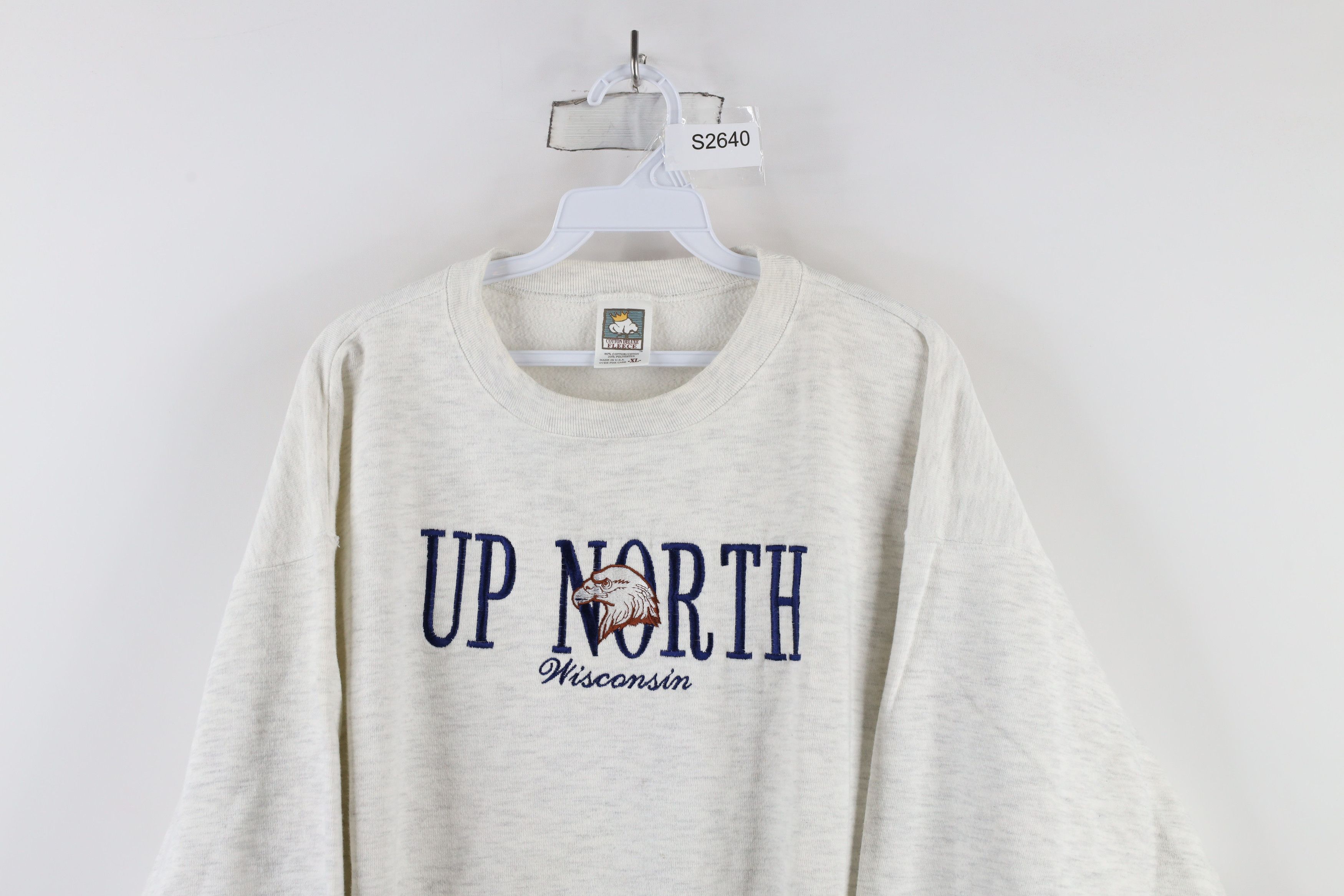 Vintage Vintage 90s Streetwear North Wisconsin Heavy Sweatshirt USA Size US XL / EU 56 / 4 - 2 Thumbnail