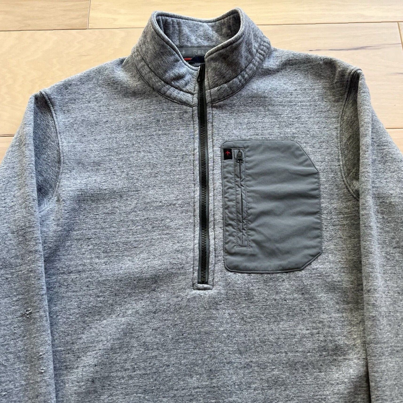 Relwen Relwen Micropile Half Zip Small Gray Lightweight Jacket Outerwear Mens Size US S / EU 44-46 / 1 - 3 Thumbnail